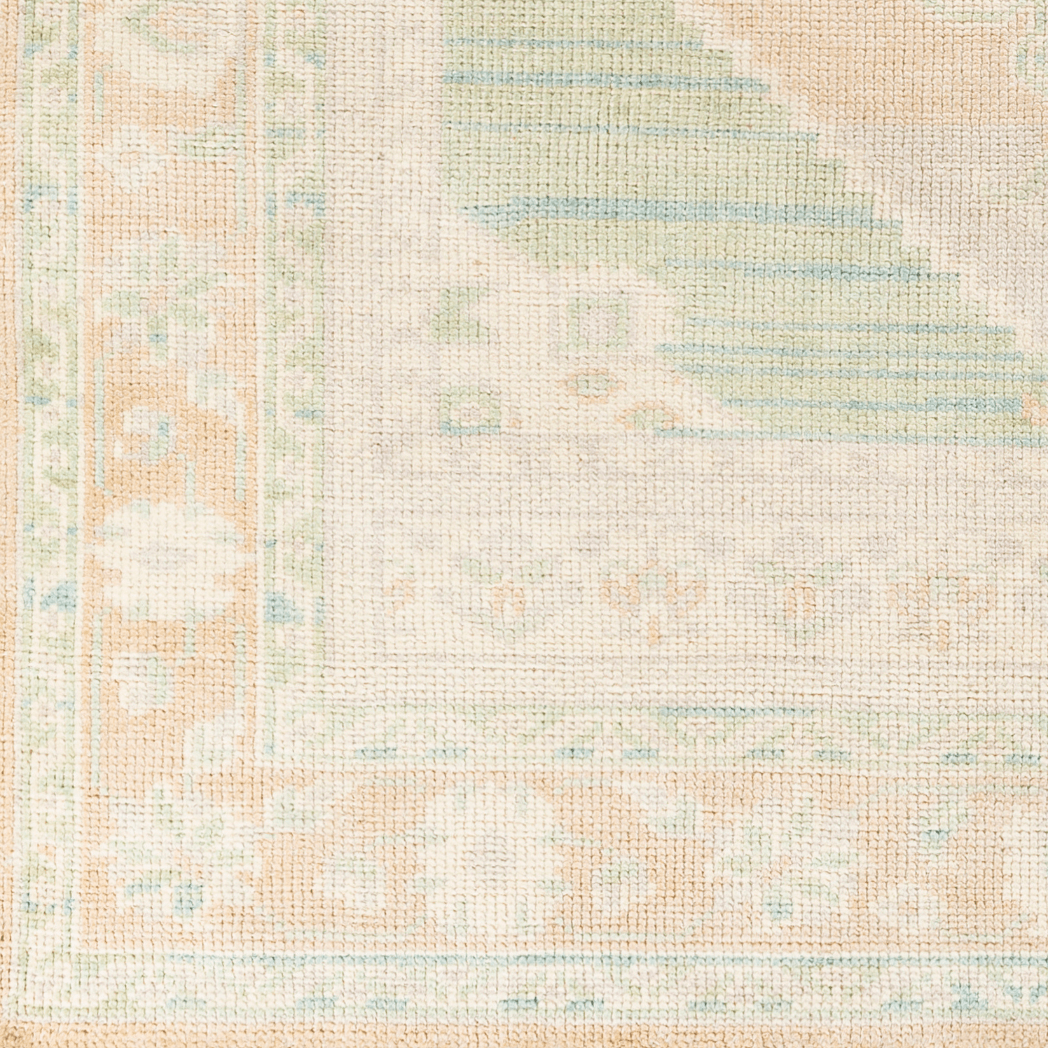 Anadolu Beige & Seafoam Wool Blend Area Rug - Soft & Durable Handmade Carpet in Multiple Sizes (5x7, 8x10) - Perfect for Living Room, Bedroom & Home Decor
