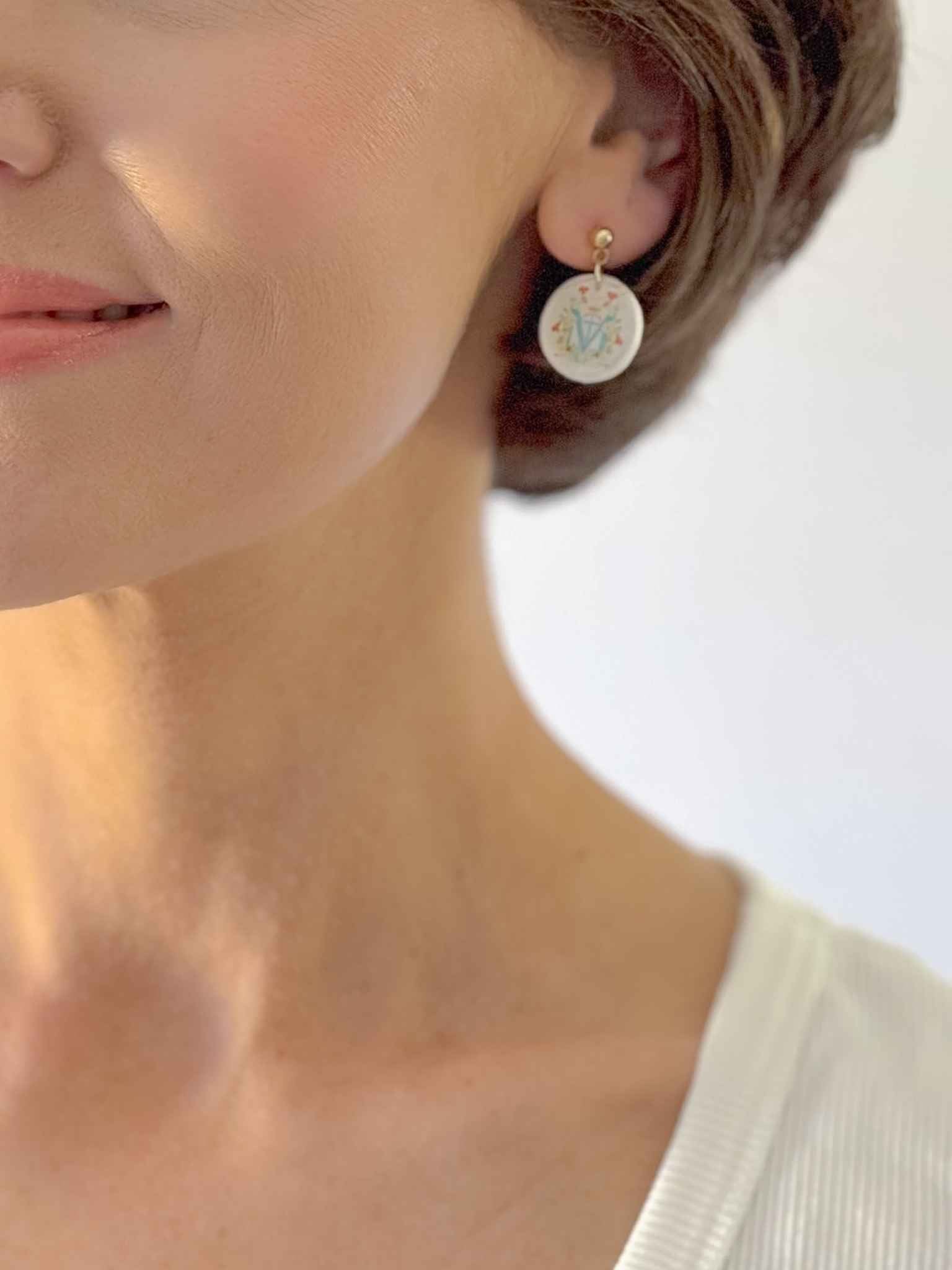Handmade Mary Monogram Earrings - Personalized Initial Jewelry for Women - Perfect for Gifts, Weddings, and Everyday Wear