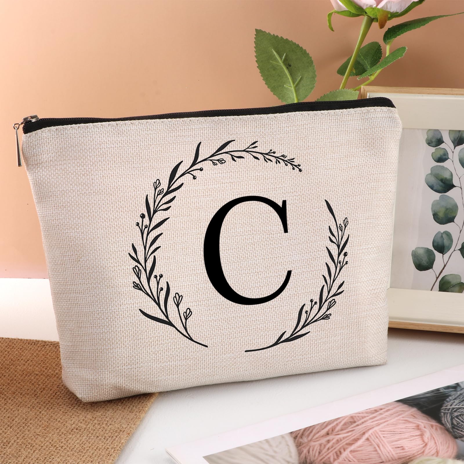 Personalized Monogrammed Travel Makeup Bag for Women - Ideal Gift for Mom, Best Friend, Bride & Bridesmaids - Perfect for Birthdays, Weddings & Travel Essentials