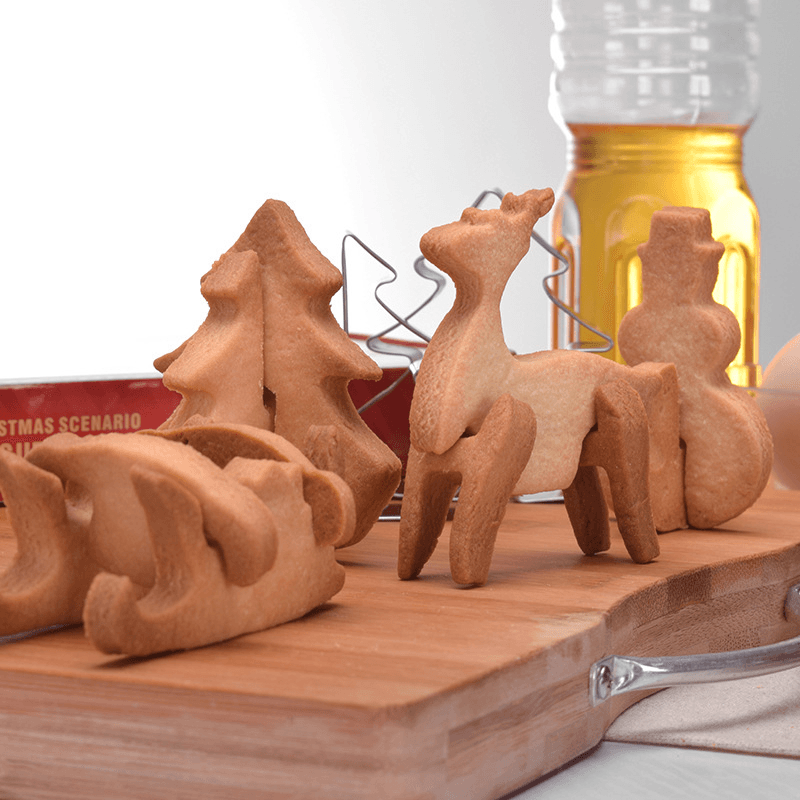 3D Christmas Cookie Mold Set - 12 Piece Holiday Baking Kit for Festive Cookies, Gingerbread, and Decorations | Perfect for Christmas, DIY Gifts, and Family Baking Fun