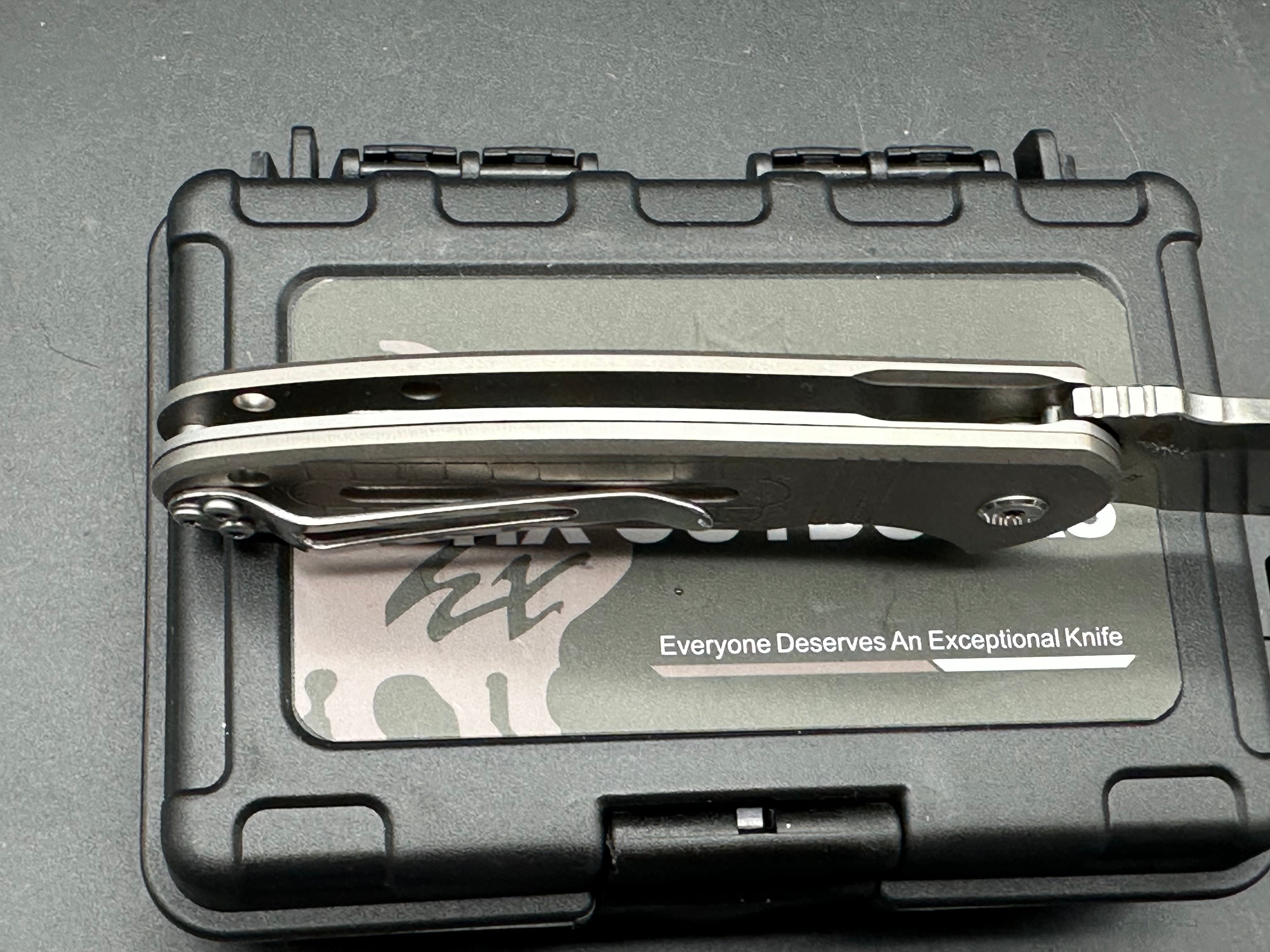 HX Outdoors ZD113S Titanium Handle Folding Knife with 2.85 Inch D2 Steel Blade - Perfect for Camping, Hiking & Outdoor Survival