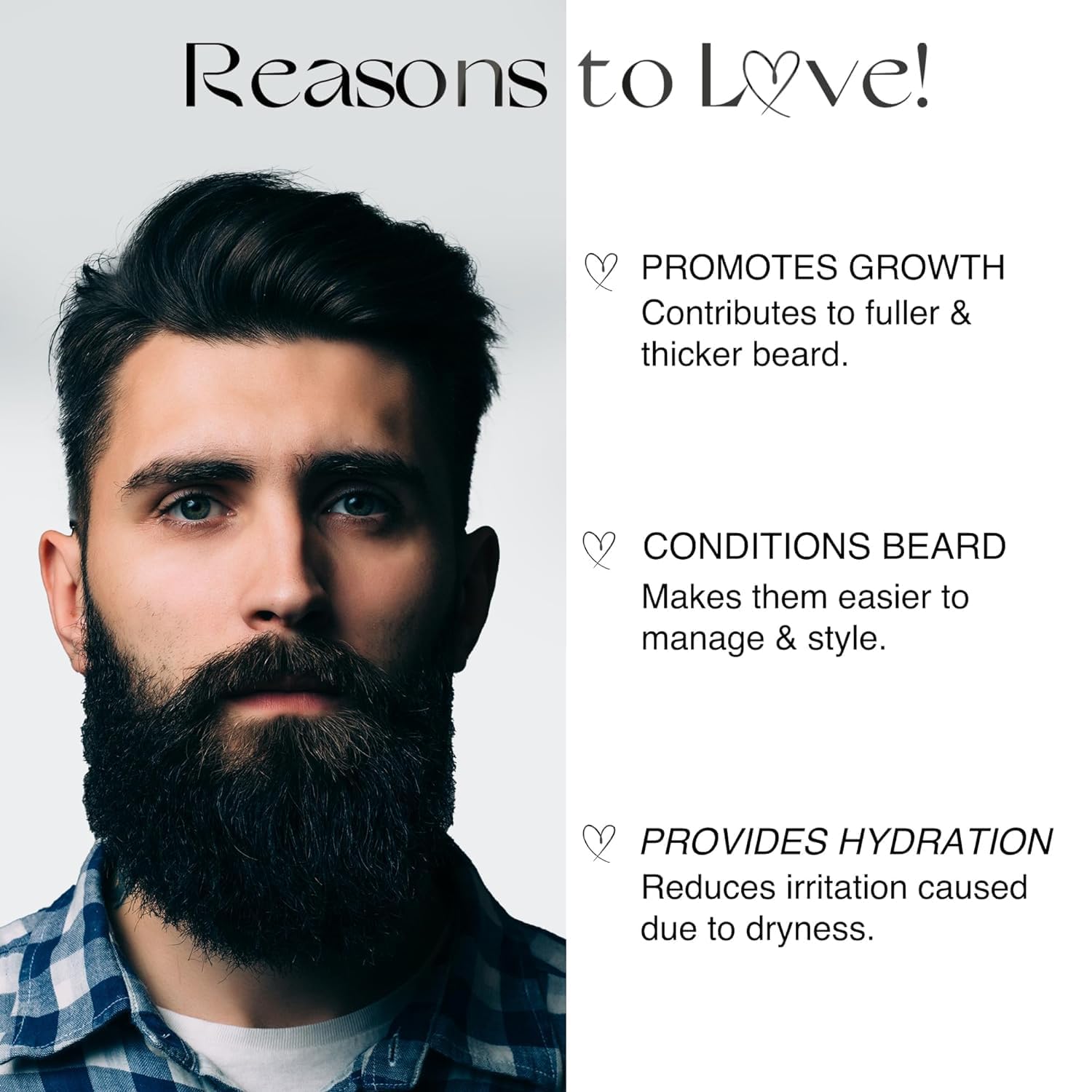Premium Beard Growth Oil with Capilia Longa, Argan Oil & Vitamin E - Natural Formula for Thicker, Fuller & Healthier Facial Hair - 30ml (1.01 Fl Oz) - Ideal for Daily Grooming, Styling & Men's Beard Care Routine