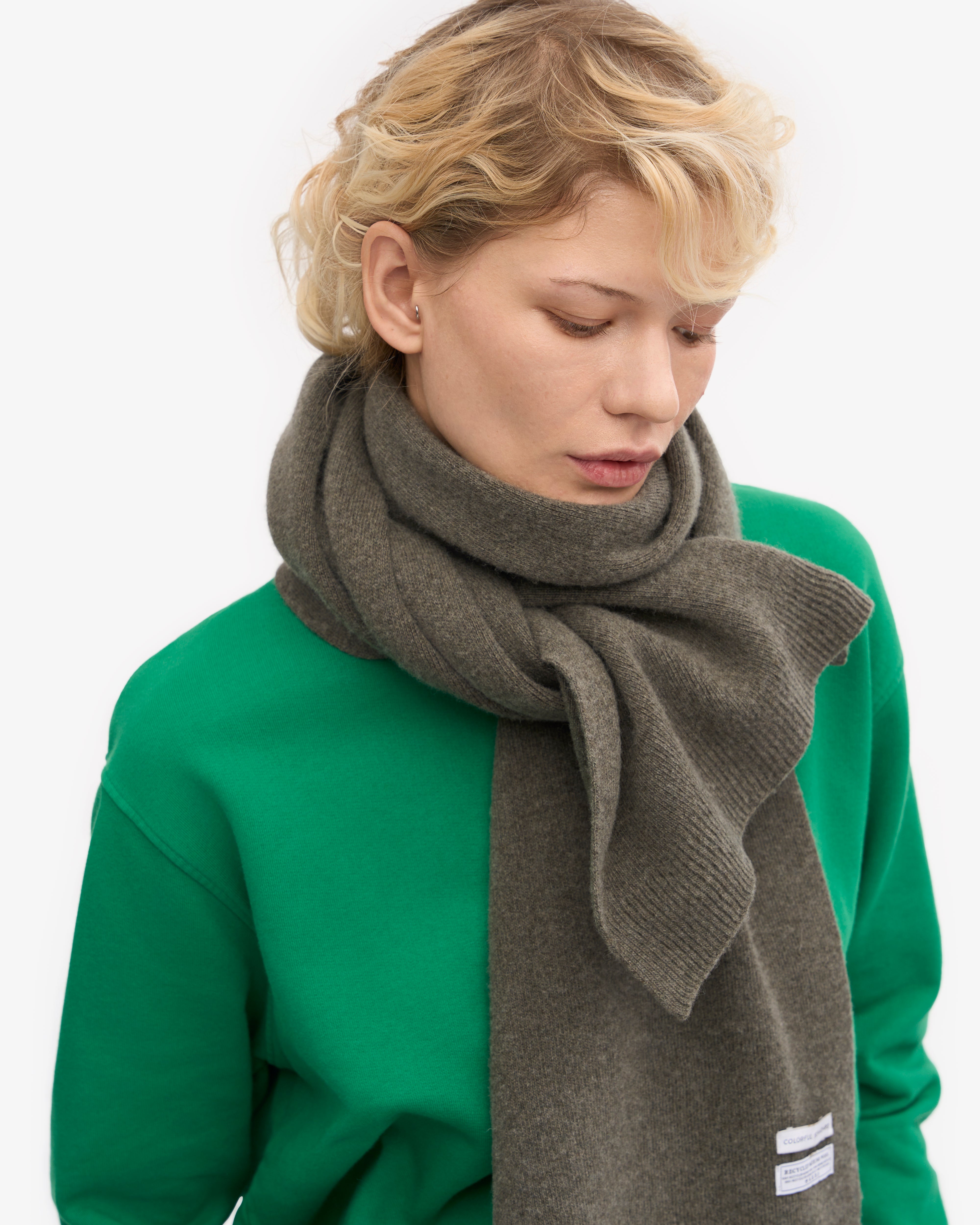 Premium Merino Wool Scarf for Men & Women - Soft & Warm Dusty Olive Winter Accessory - Perfect for Cold Weather, Outdoor Activities & Fashion Styling