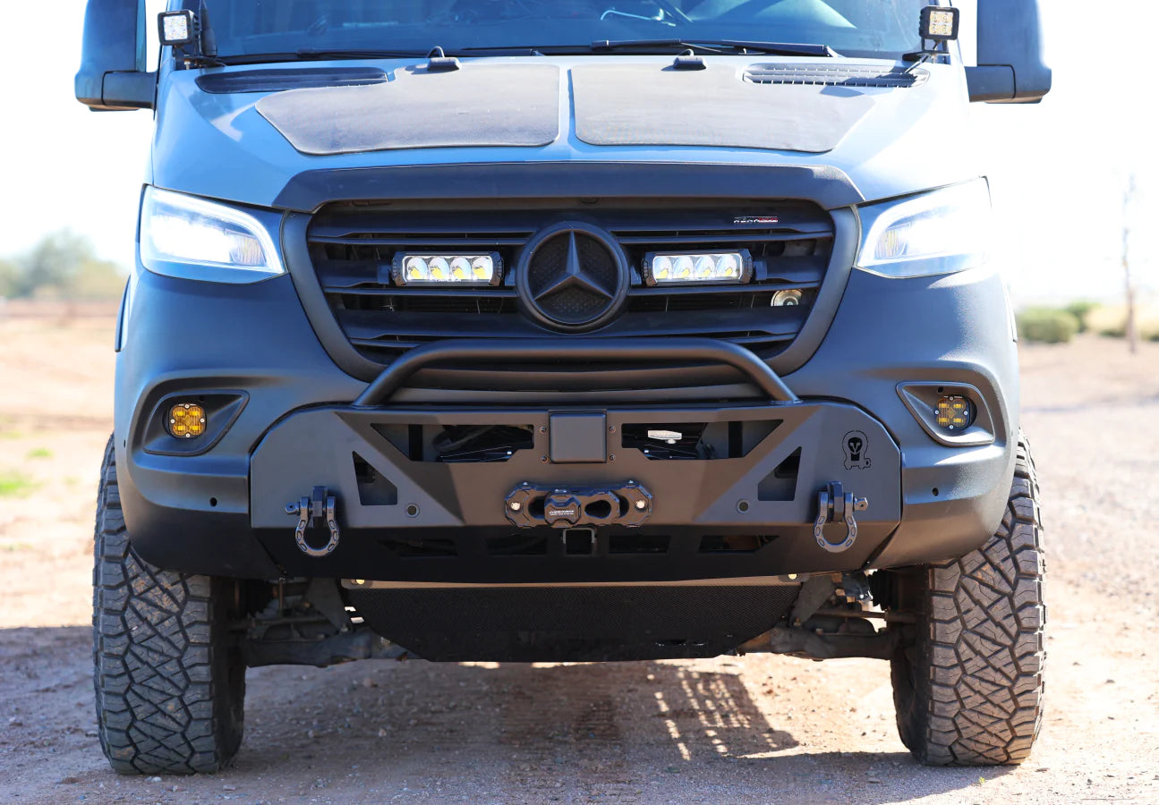 Owl Pismo Front Bumper for Mercedes Sprinter Van 2500 3500 | Heavy Duty Off-Road Protection | Perfect for Camping & Overlanding Adventures