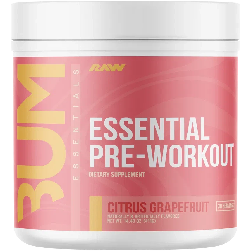 RAW Nutrition CBUM Essential Pre Workout Powder - Premium Energy & Focus Supplement for Gym, Bodybuilding & Fitness Training - Boost Performance & Endurance for Intense Workouts