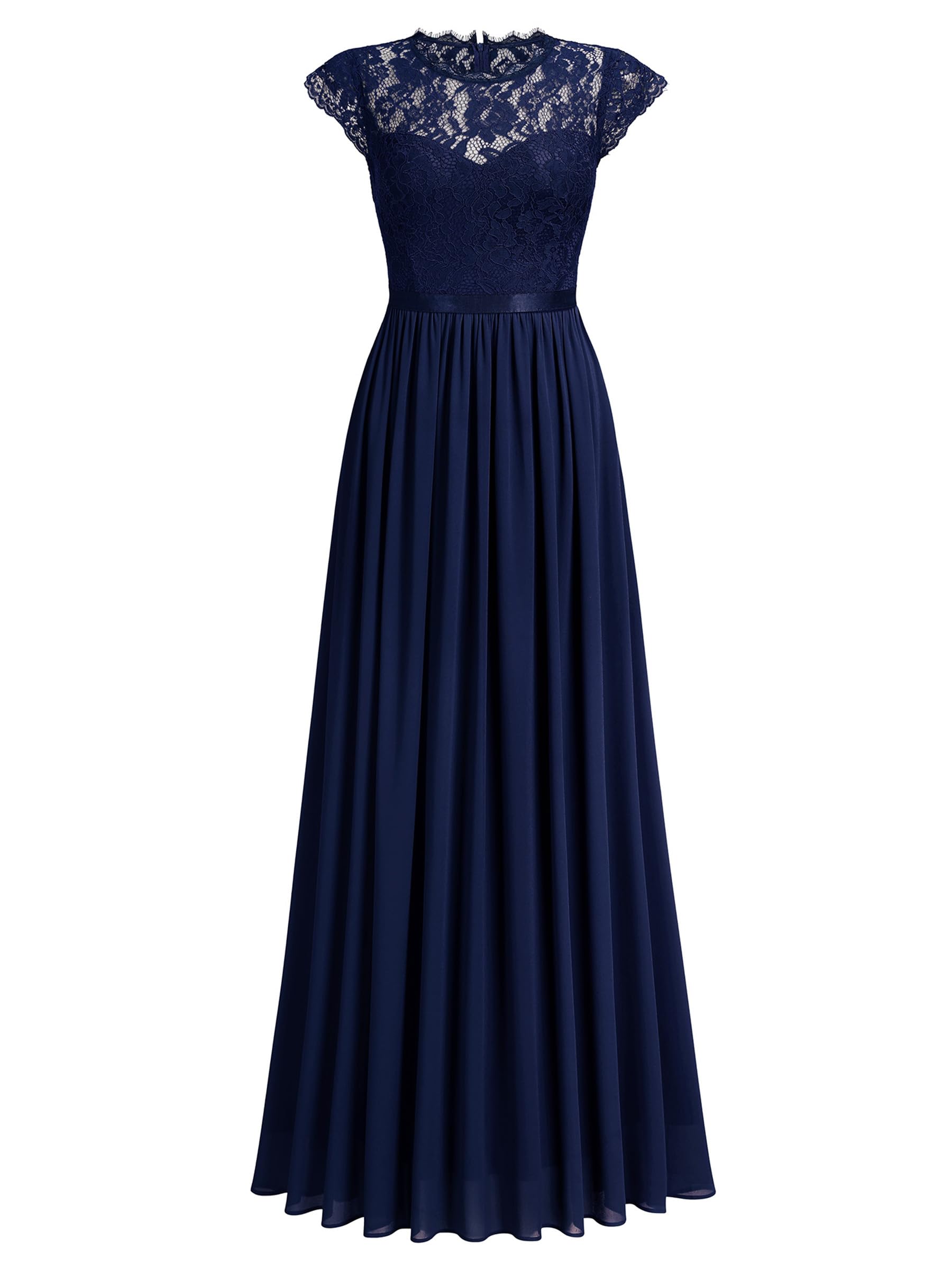 Elegant Floral Lace Maxi Dress for Women - Formal Evening Gown for Parties, Weddings & Special Occasions | Perfect for Cocktail Events, Prom & Black Tie Gatherings
