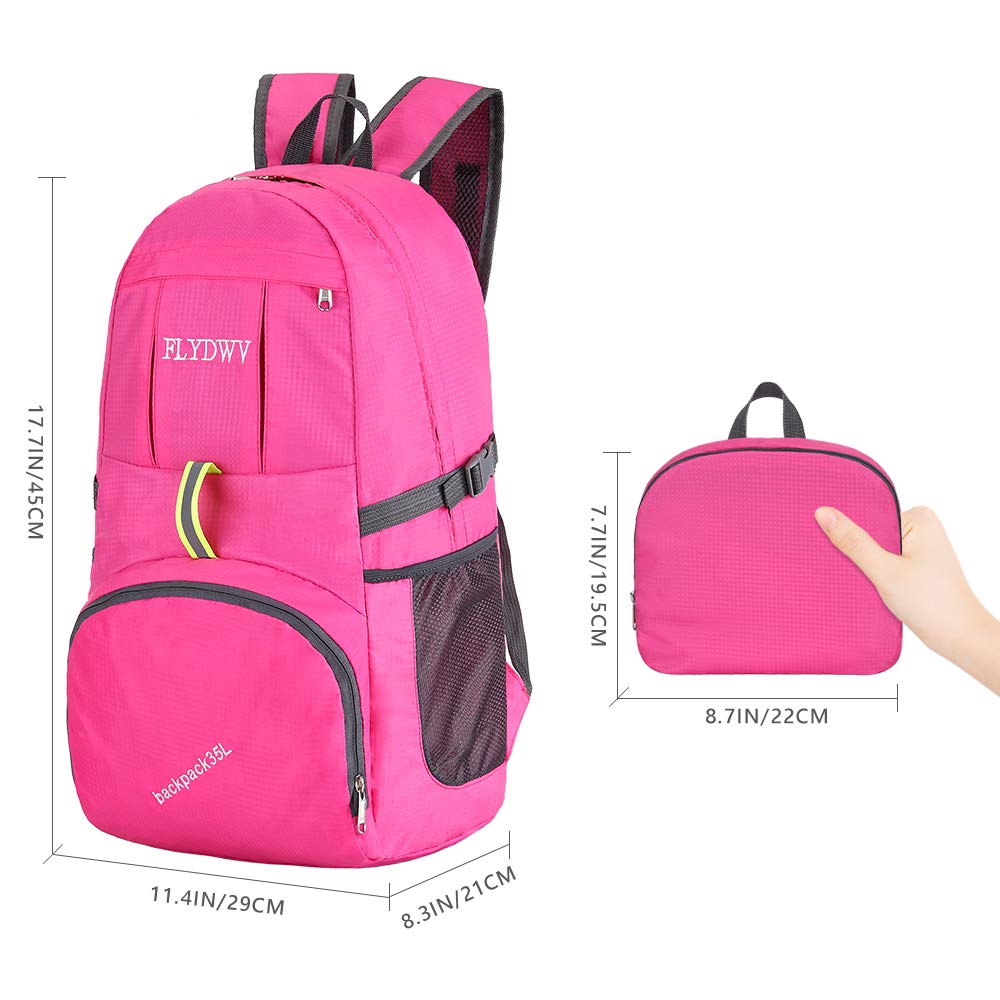 35L Lightweight Waterproof Hiking Backpack - Foldable Travel Daypack for Outdoor Adventures, Camping & Daily Commute