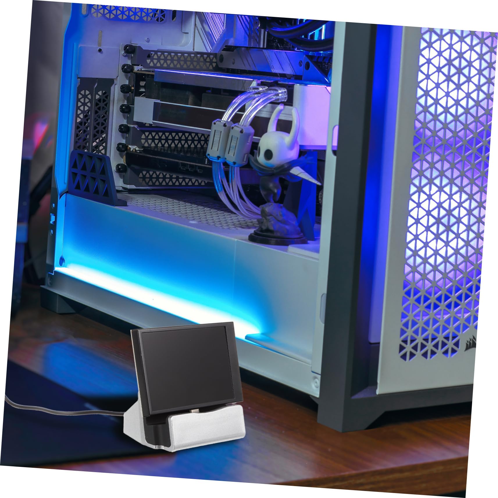Uonlytech 5-in-1 LCD Computer Monitor - Secondary Screen for PC, HDD Data Display, Temperature Monitoring - Perfect for Gaming, Office Work, and System Monitoring