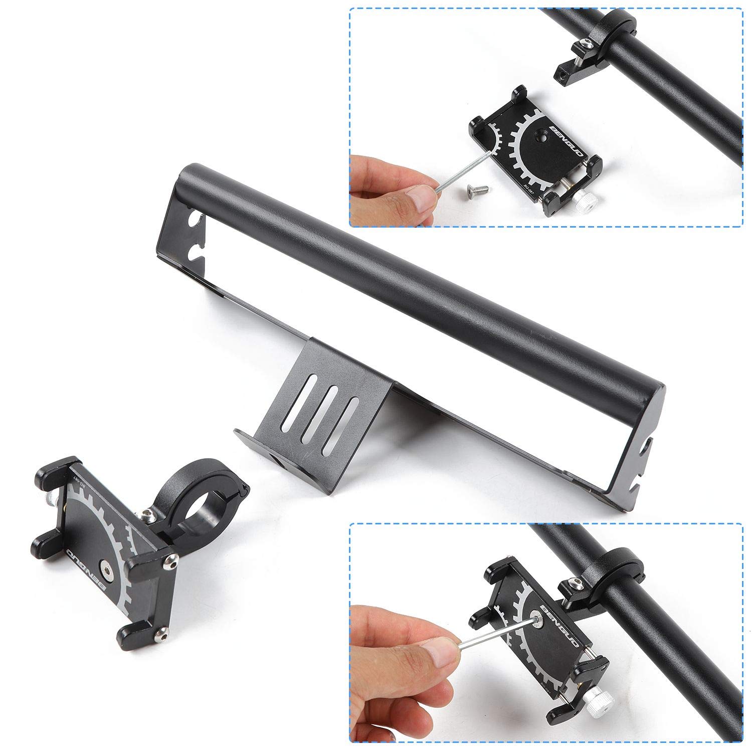 JeCar Universal Phone Holder for Jeep Wrangler JK (2011-2018) - Dash Mount Compatible with 2-Door & 4-Door Models - Secure Smartphone Mount for Off-Road & Daily Driving