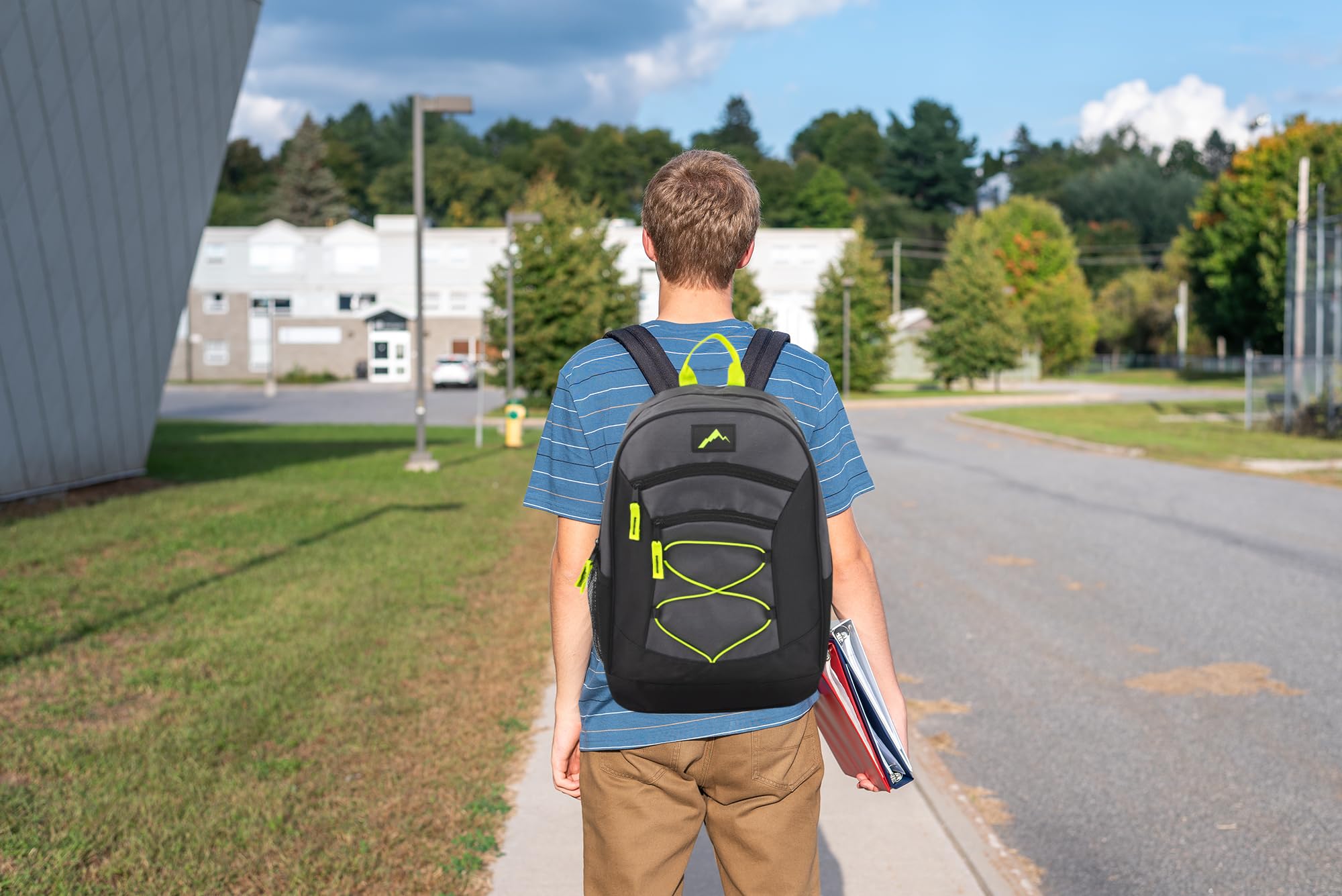 24 Pack Trail Maker 18 Inch Bulk Backpacks with School Supplies for Boys & Girls - Durable School Backpacks for Classroom, Field Trips & Outdoor Adventures (Boys Pack)