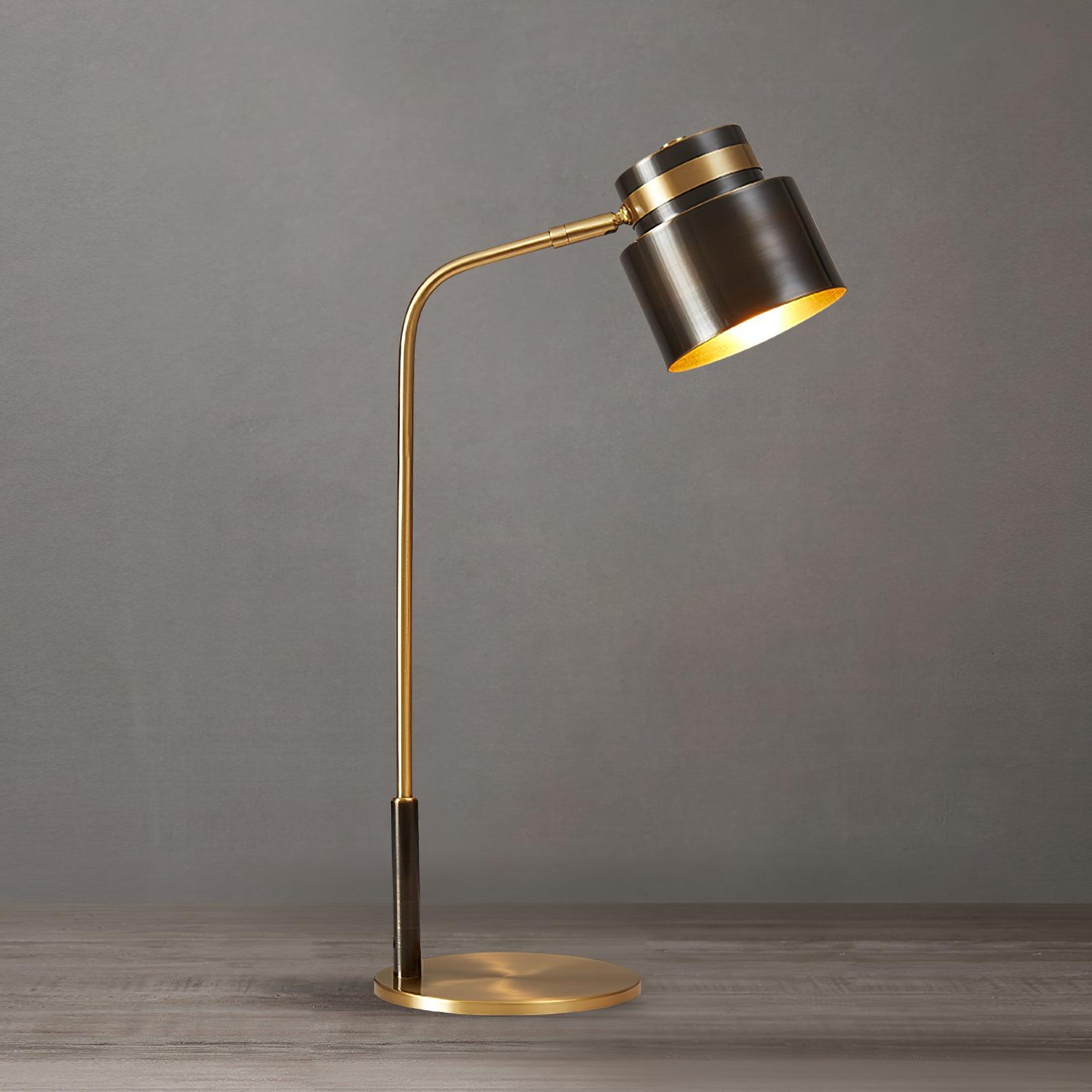 Ari Scandustrial Table Lamp - Vintage Industrial Style Desk Light for Living Room, Bedroom & Office - Dimmable Edison Bulb Compatible