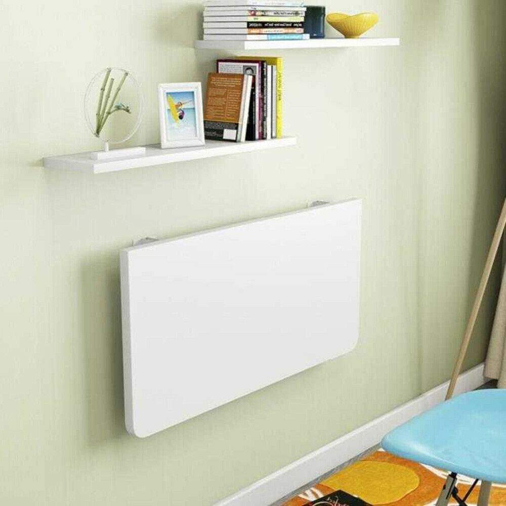 Foldable Wall Mounted Desk - Space Saving Floating Computer Desk for Small Spaces, Multi-Purpose Wall Table for Home Office, Study, Reading & Dining (15.7x23.6 Inches) - Perfect for Apartments, Dorms & Tiny Homes