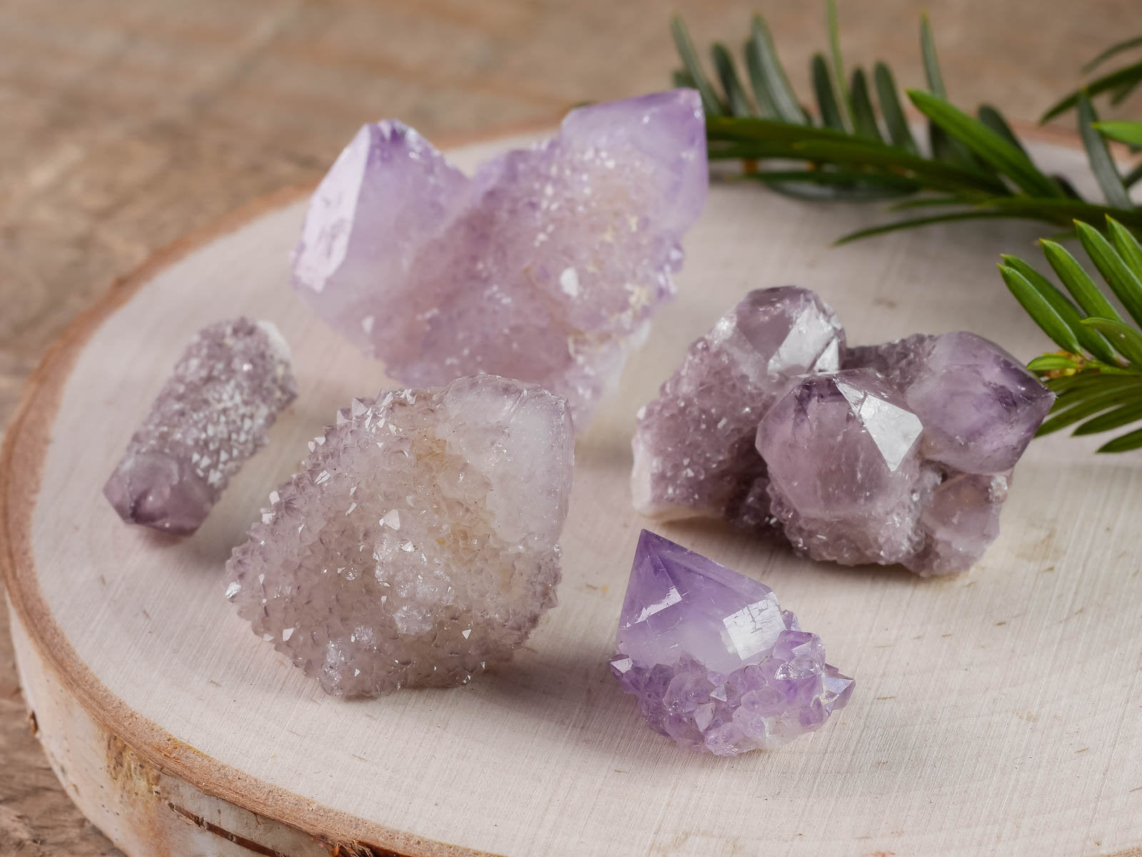 Natural Raw Amethyst Spirit Quartz Crystal Points & Clusters - Healing Stone for Meditation, Boho Home Decor, Spiritual Gift (E0005) | Perfect for Yoga Spaces, Crystal Grids & Positive Energy Rooms