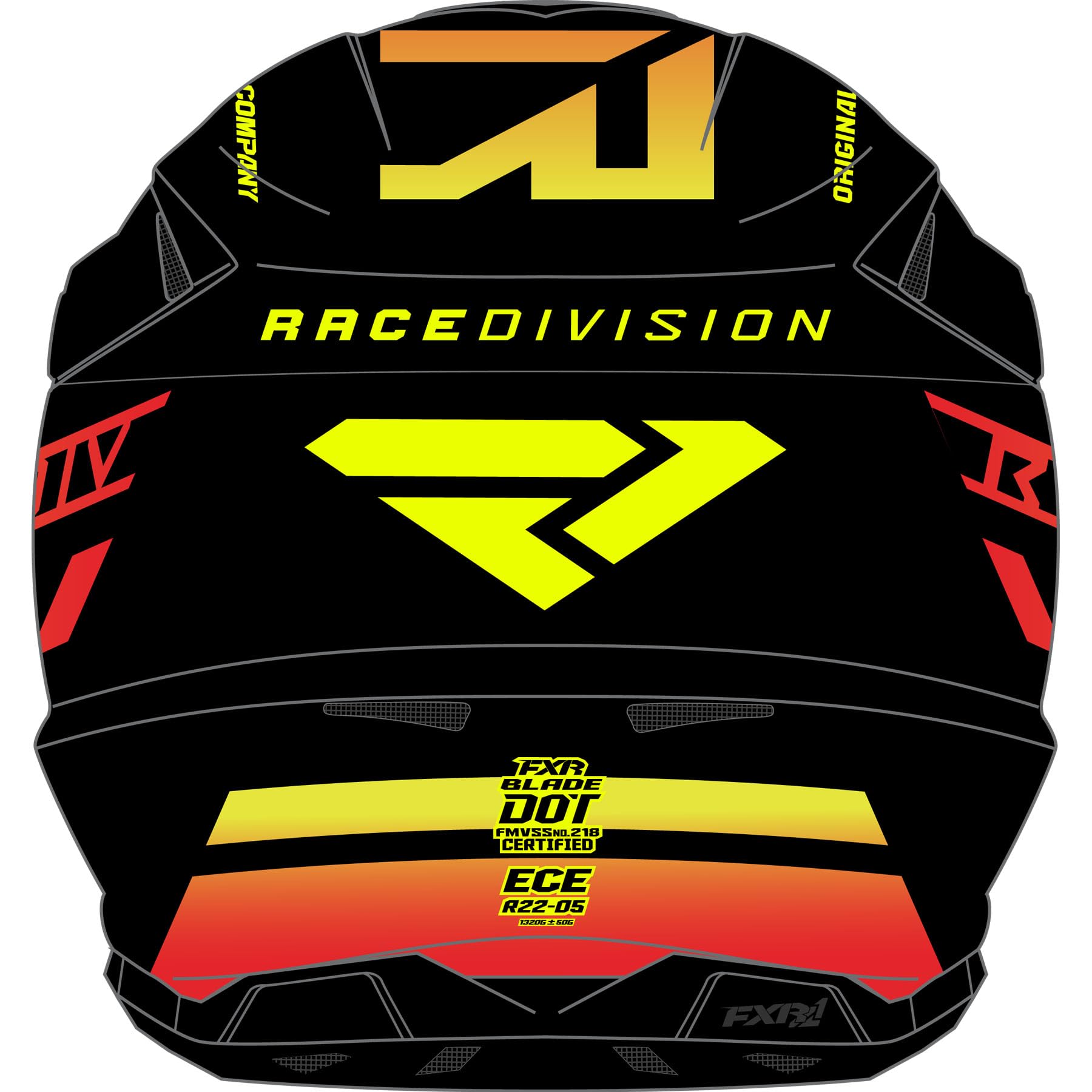 FXR Blade Race Division Helmet 2025 - Black/Inferno - Large Size - High-Performance Snowmobile & Motocross Racing Helmet - Perfect for Extreme Winter Sports & Off-Road Adventures