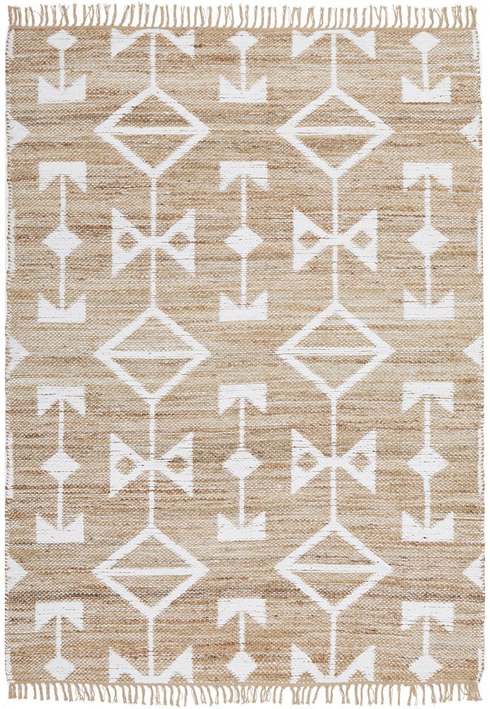 Bodhi Trudy Natural Jute Rug - Handwoven Eco-Friendly Floor Mat for Living Room, Bedroom & Boho Decor