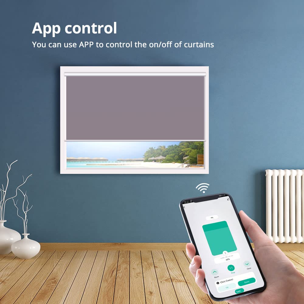 Blindsmart Rechargeable Tuya Zigbee Roller Blinds Motor for 38mm Tube - Smart Motorized Window Shades & Automatic Blinds Curtain Opener with APP Control (Zigbee Hub Required) - Perfect for Smart Homes, Bedrooms & Office Automation