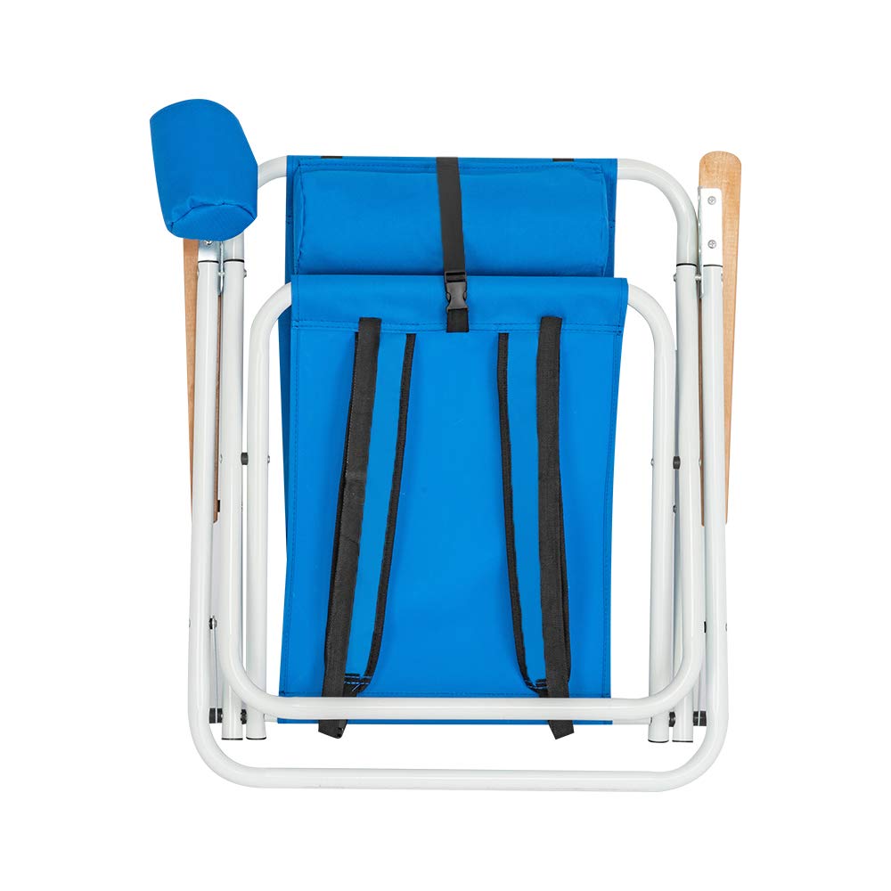 SSLine Portable Backpack Beach Chair - Lightweight Folding Camping Chair for Outdoor, Patio, Garden, Park & Poolside - 225lbs Capacity with Cup Holder | Perfect for Beach Vacations, Camping Trips, Picnics & Backyard Relaxation