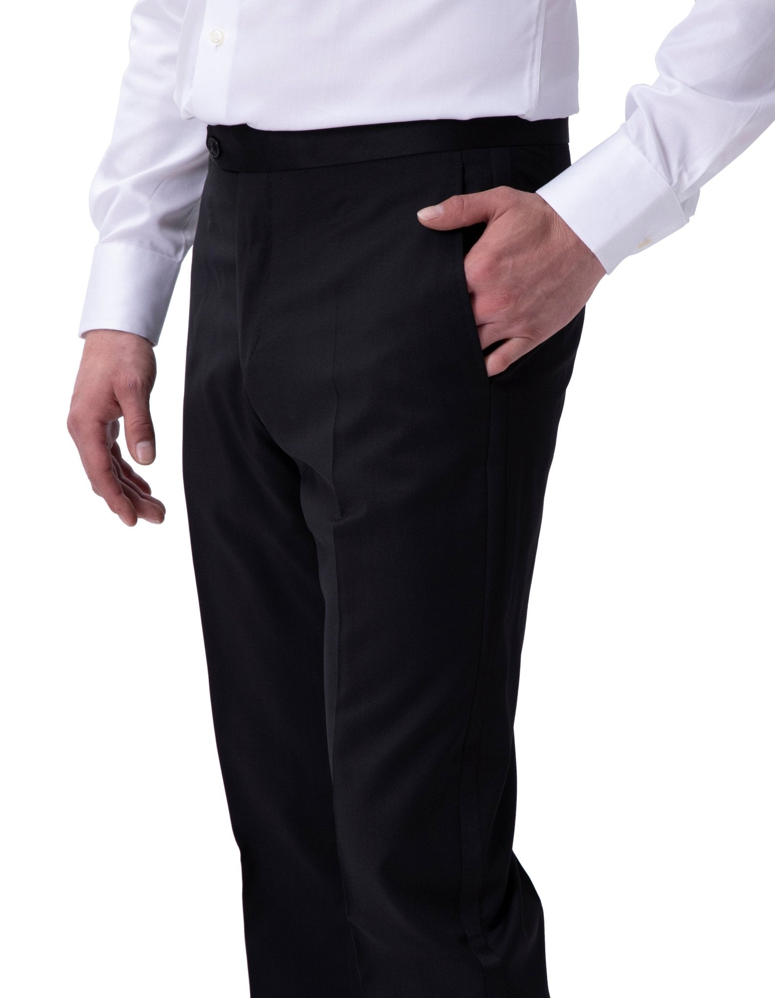 Premium Henry Sartorial Wool Peak Collar Dinner Suit for Men - Black, Size Large - Perfect for Formal Events, Weddings & Evening Galas