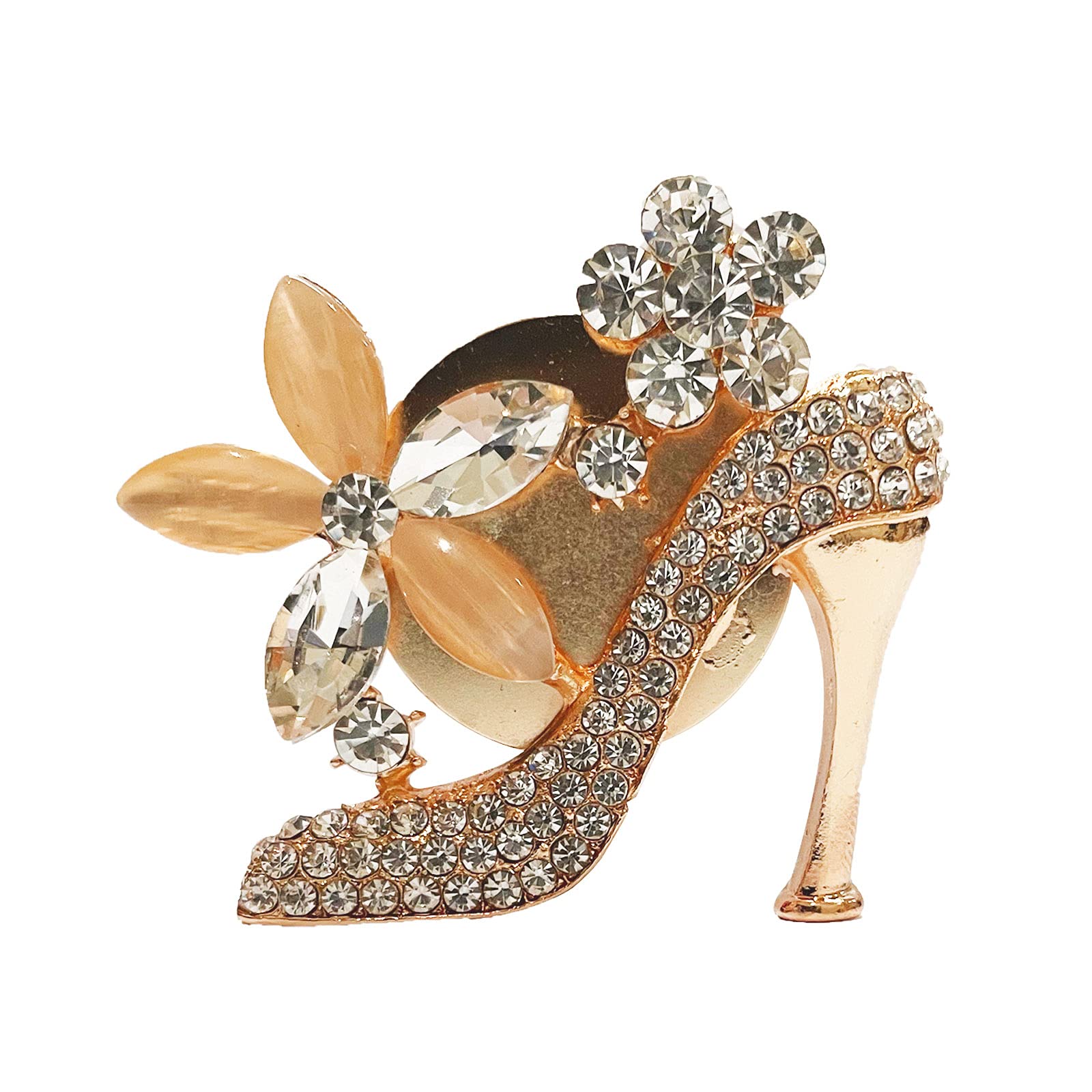 Sparkly Rhinestone High Heel Shoe & Magic Bag Car Vent Clip Charm - Bling Car Accessories for Girls, Golden Bedazzled Car Interior Decorations - Perfect for Birthday Gifts, Party Favors & Vehicle Personalization