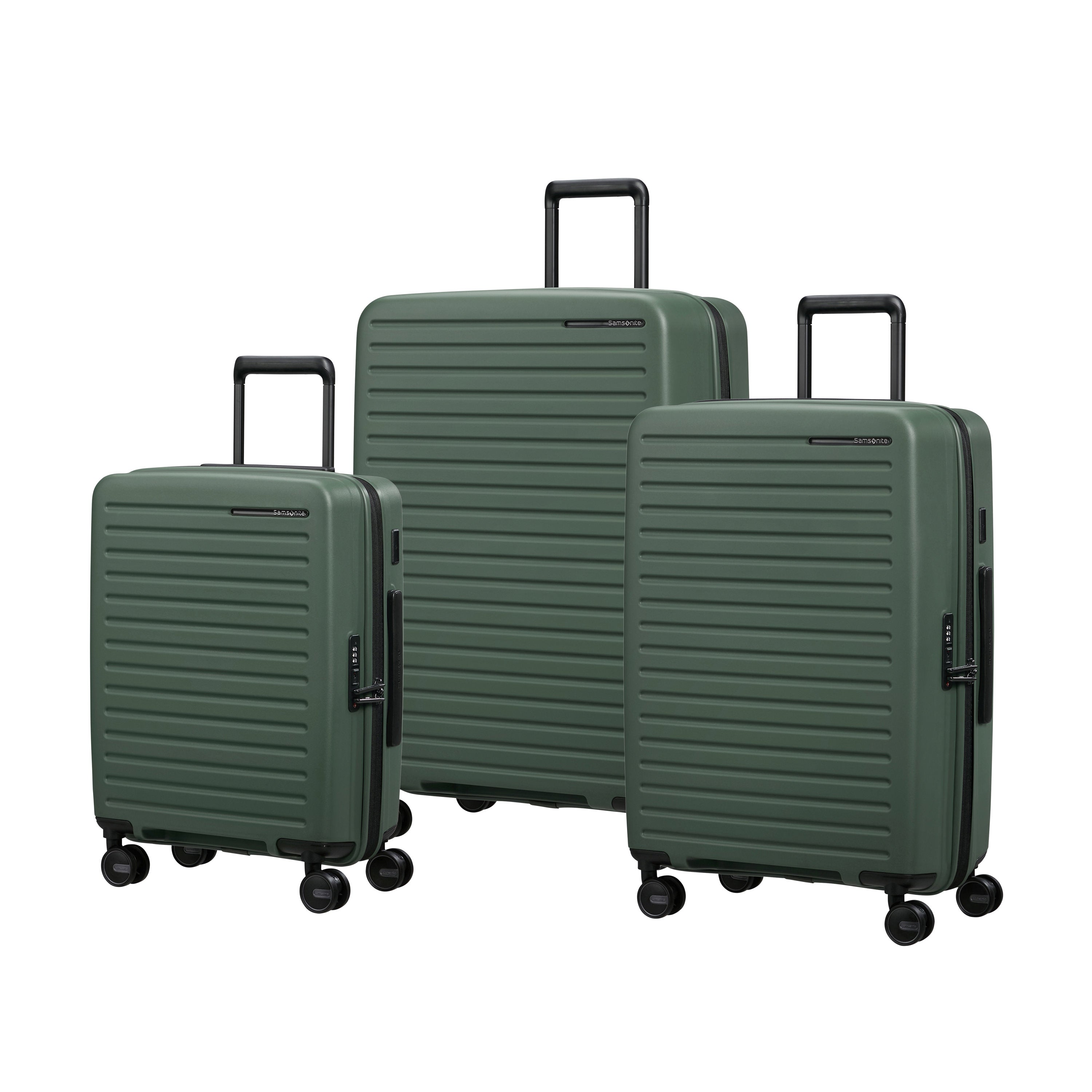 Samsonite Restackd Spinner Expandable 3-Piece Nested Luggage Set - Lightweight Suitcase with 360° Wheels for Business Travel & Family Vacations
