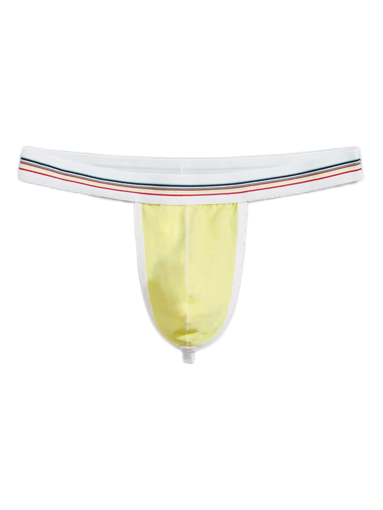 Milumia Men's Striped Trim Thong G-String Underwear - Breathable & Comfortable for Daily Wear, Gym, and Beach