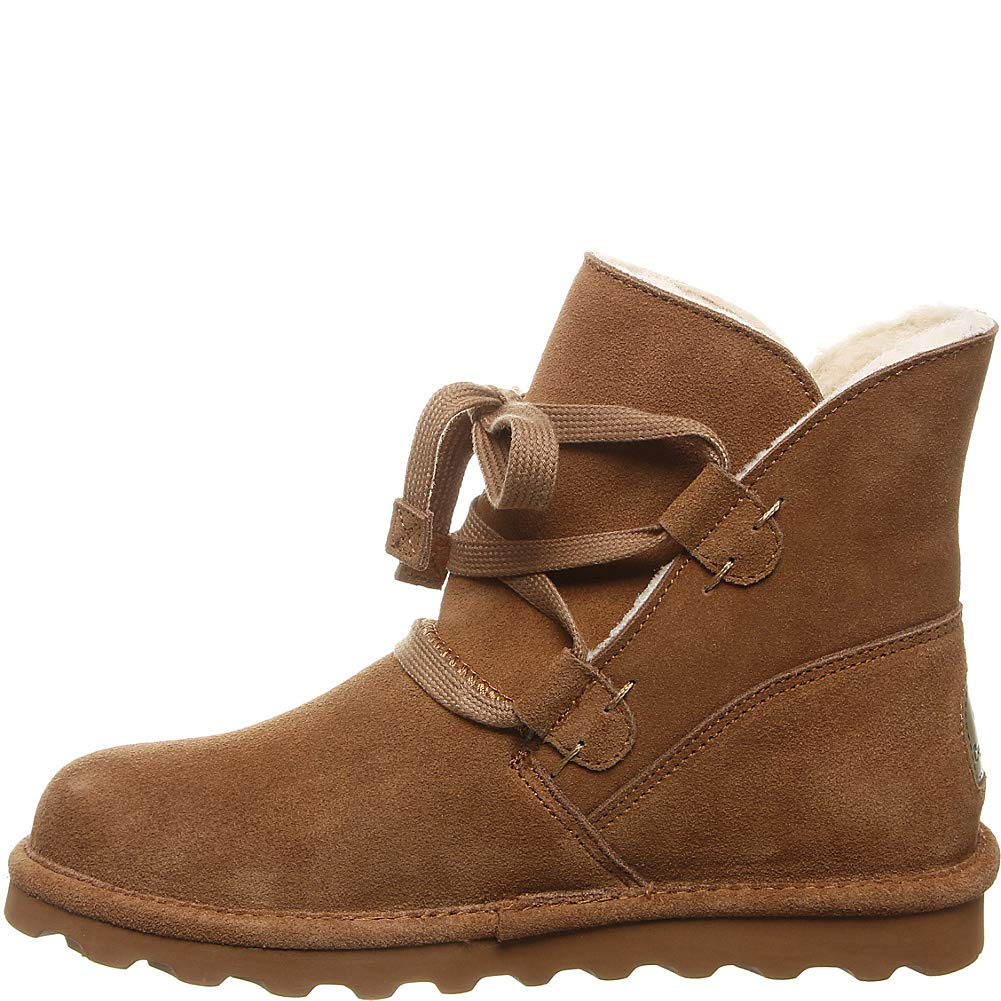 BEARPAW Women's Cozy Ankle Boots - Warm Winter Booties with Soft Sheepskin Lining - US Sizes - Perfect for Casual Outfits, Snow Days & Outdoor Adventures