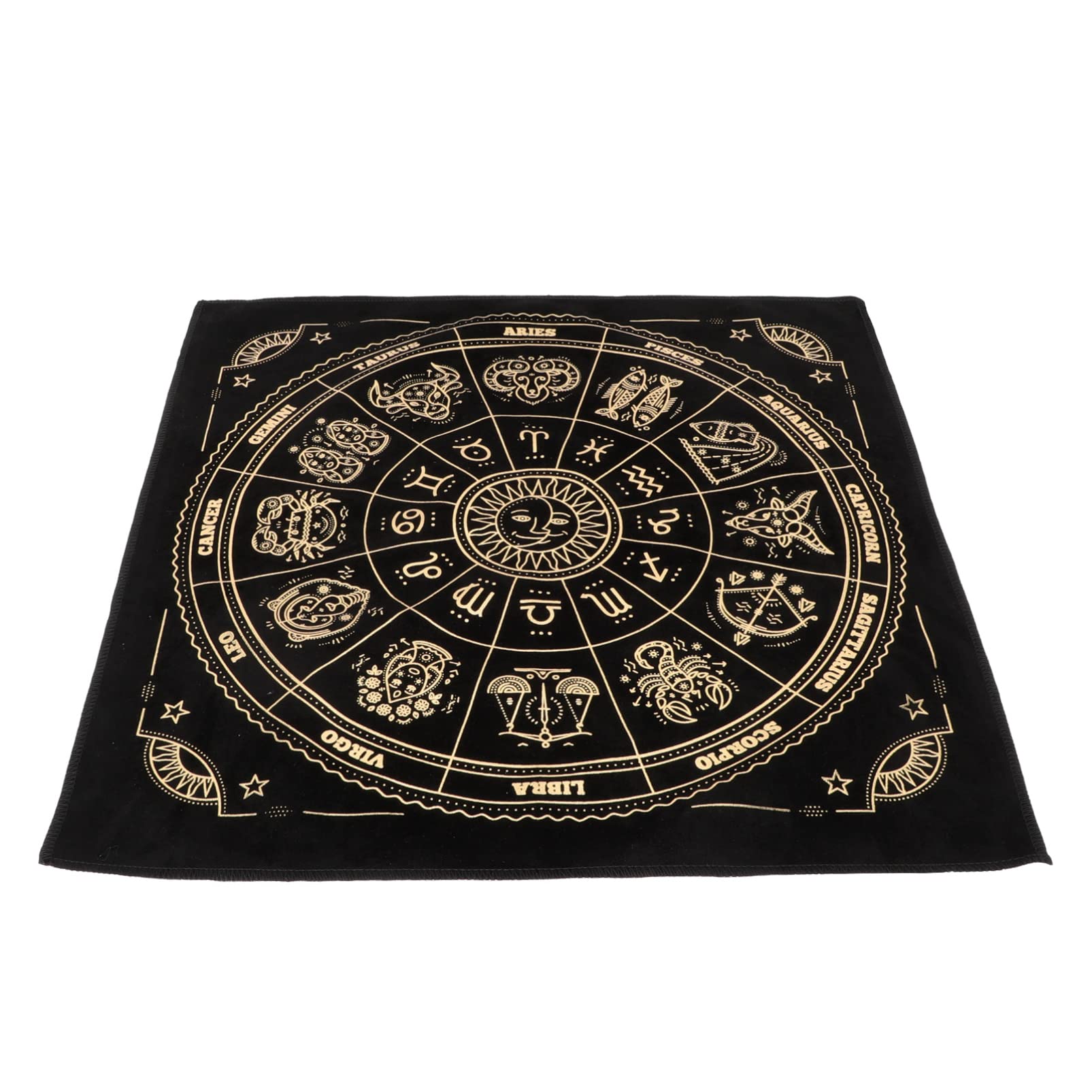 YARNOW Washable Tarot Tablecloth - Wedding Decor Altar Cloth, Tapestry, Divination Cards Cover, Pentacle Design for Square Tables | Perfect for Tarot Readings, Boho Weddings & Spiritual Ceremonies