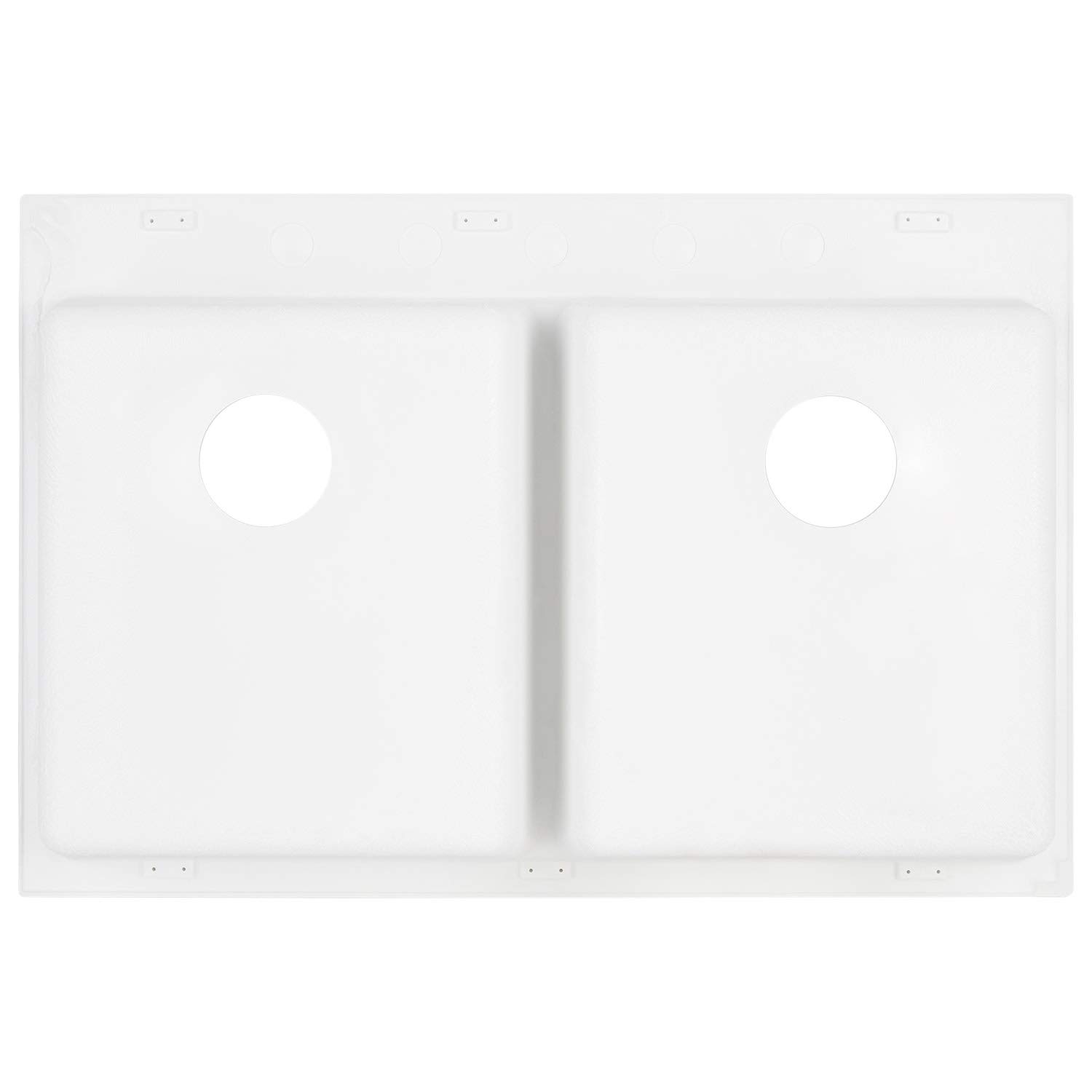 Signature Hardware 441670 Algren 33-Inch Drop-In Double Basin Granite Composite Kitchen Sink - Black, Perfect for Modern Farmhouse & Contemporary Kitchen Remodels