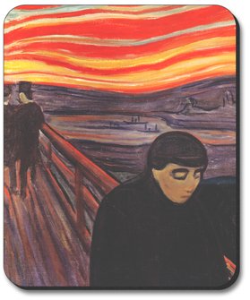 Art Plates Munch: The Scream Inspired Mouse Pad with Non-Slip Base - Perfect for Office, Gaming & Home Workspace