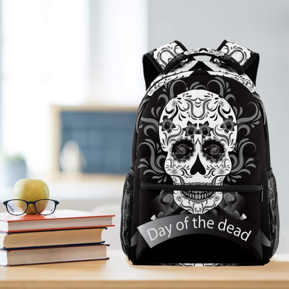 LORVIES Skull Print Crossbody Sling Backpack - Stylish & Durable Shoulder Bag for Men & Women - Perfect for Travel, Hiking, and Everyday Use
