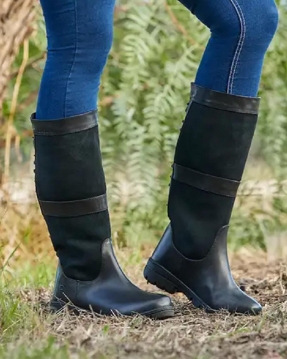 Dublin Danman Men's Leather Cowboy Boots - Western Style Riding Boots for Men - Comfortable & Durable for Work, Rodeo & Outdoor Activities