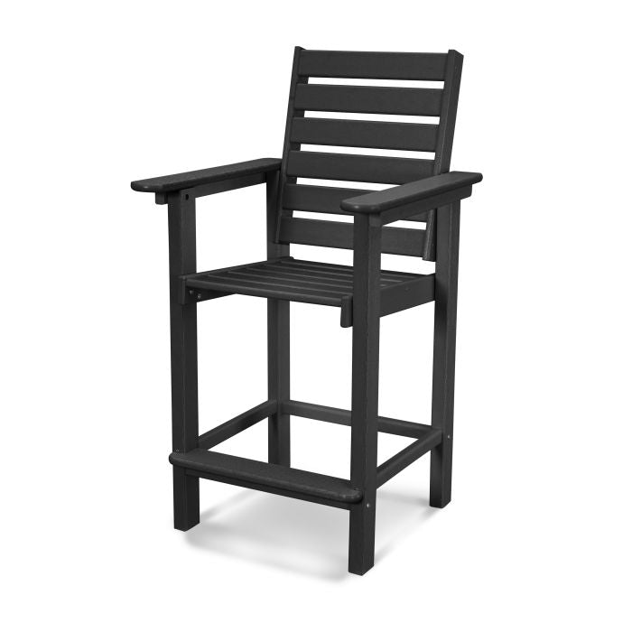 POLYWOOD Captain Counter Chair - Durable Outdoor Bar Stool for Patio, Deck & Kitchen - Weather-Resistant, Comfortable & Stylish Seating for Dining & Entertaining