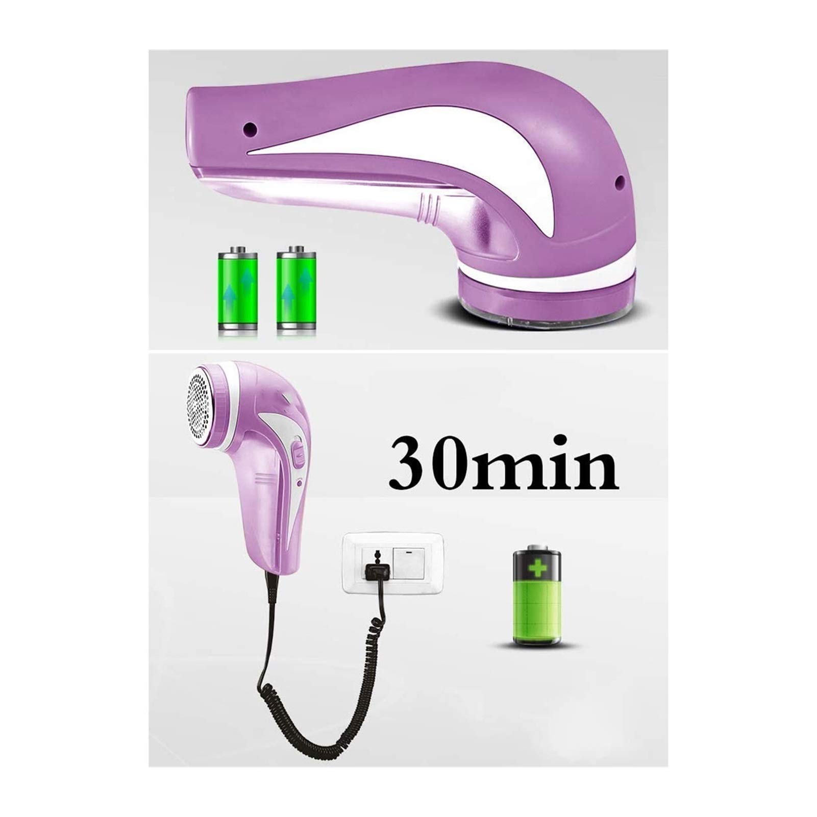 Fabric Shaver and Lint Remover - Electric Sweater Defuzzer with 2 Replaceable Stainless Steel Blades, AC Plug & Play for Clothes, Blankets, and Furniture - Perfect for Removing Pilling from Sweaters, Coats, and Home Textiles