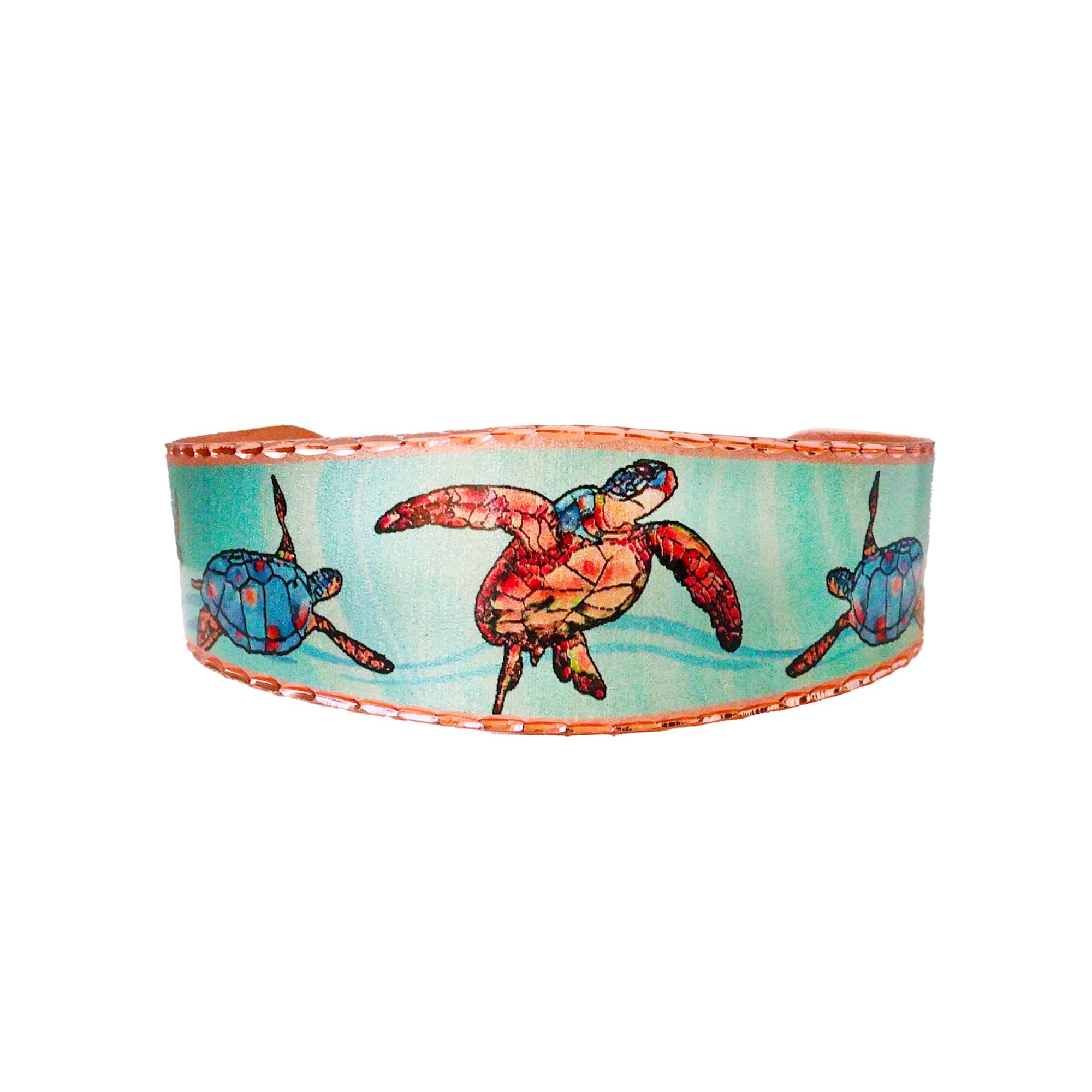 Handmade Copper Sea Turtle Bracelet for Women & Teens - Unique Artisan Jewelry by Famous American Artist - Perfect Boho Beach Gift for Her, Birthday & Ocean Lover Accessories | BJL-01