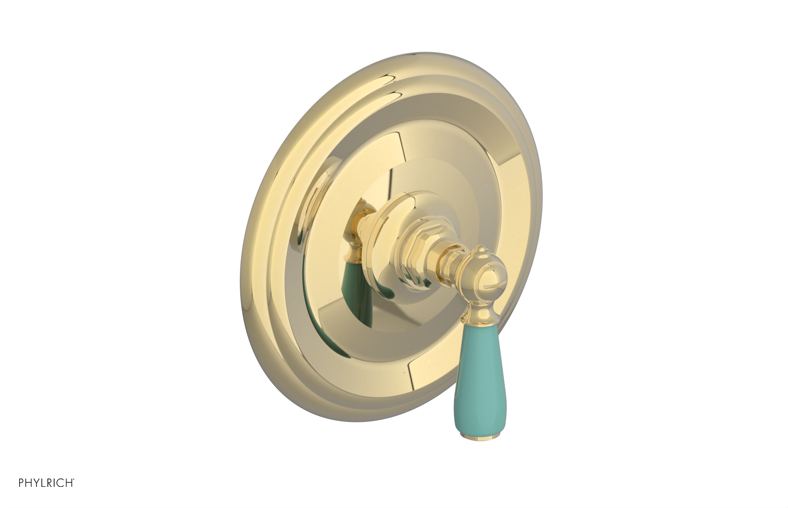 Jamestown Pressure Balance Shower Plate & Handle Trim with Turquoise Accents - 4