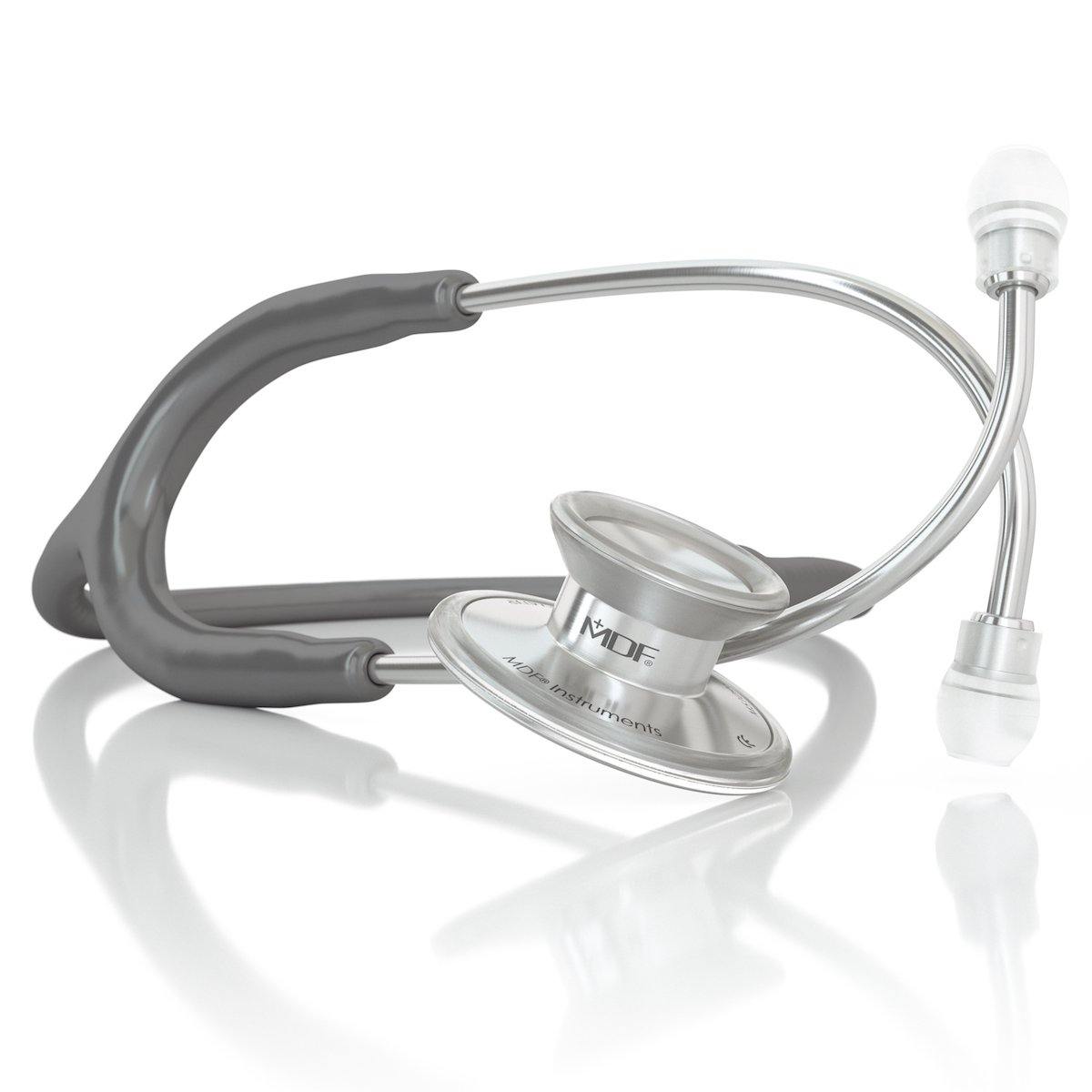 Acoustica® Professional Grey Stethoscope for Doctors, Nurses & Medical Students - Ideal for Clinical Use, Patient Exams & Healthcare Training