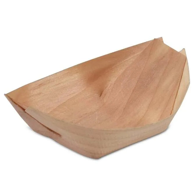 Premium Poplar Wood Serving Boats 2.5
