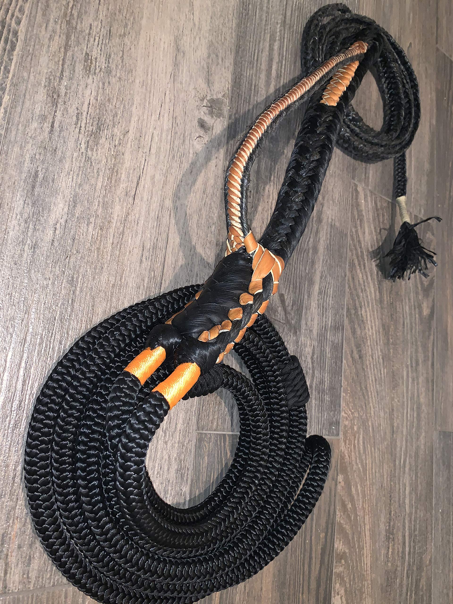 Bull Riding Rope - EPT Signature Black Pro 9/7 RH Soft 3/4 x 3/4 Bull Rodeo Lasso 16ft - Durable Rodeo Equipment for Professional Bull Riders & Ranch Work