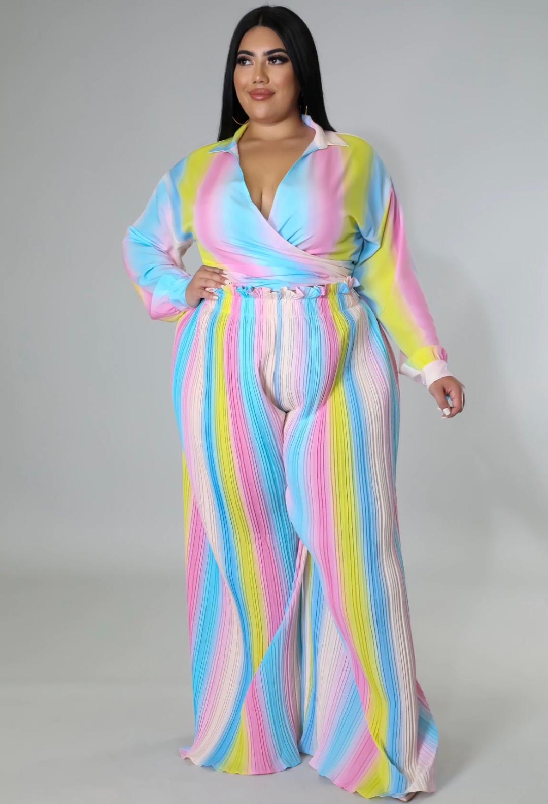 Miss Honey Women's Plus Size Pant Set - Comfortable Stretchy Lounge Pajama Outfit for Curvy Figures | Perfect for Sleepwear, Lounging at Home & Relaxing