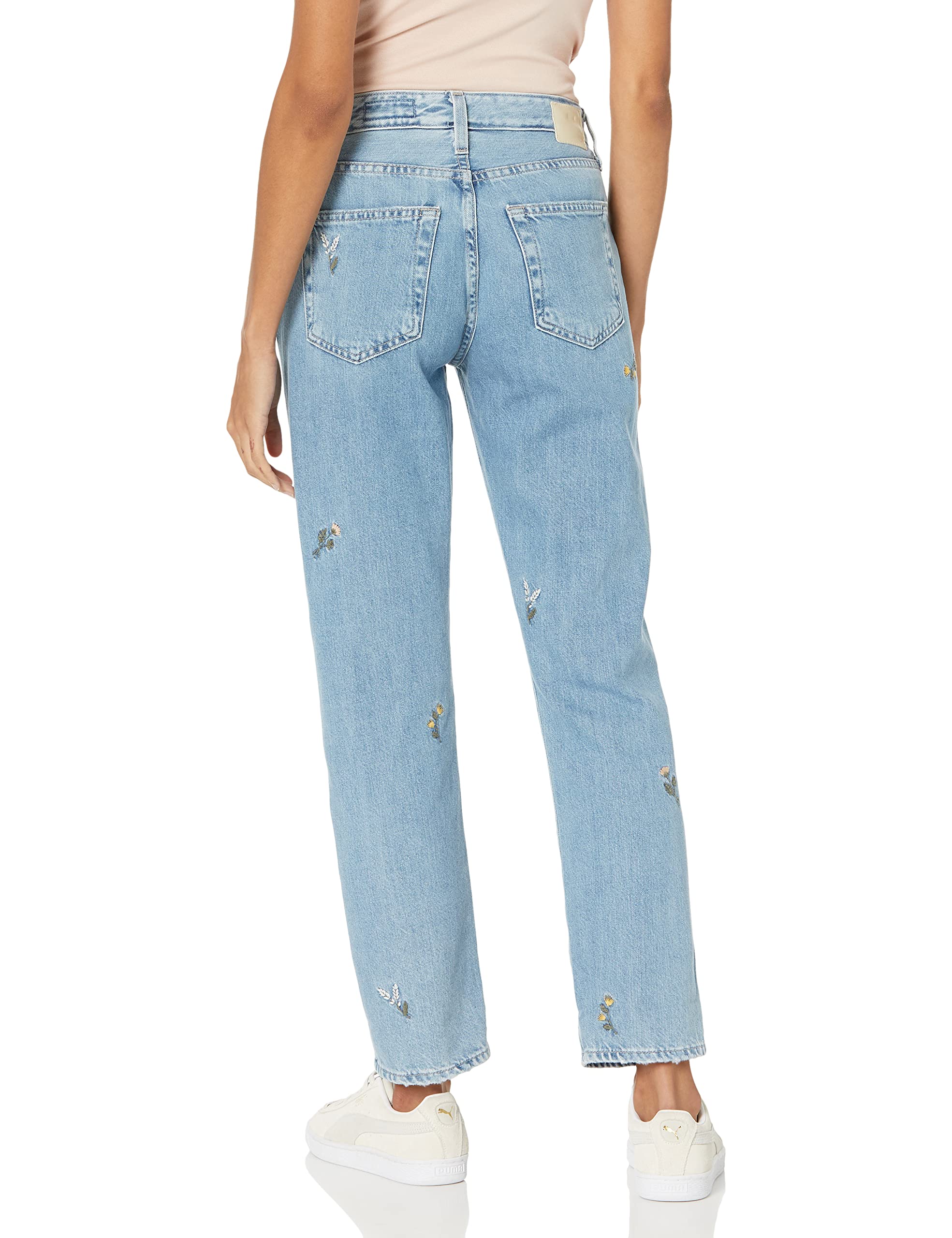 AG Adriano Goldschmied Women's Ex-Boyfriend Jeans - High Waist Distressed Denim Pants for Casual Outfits & Streetwear Style