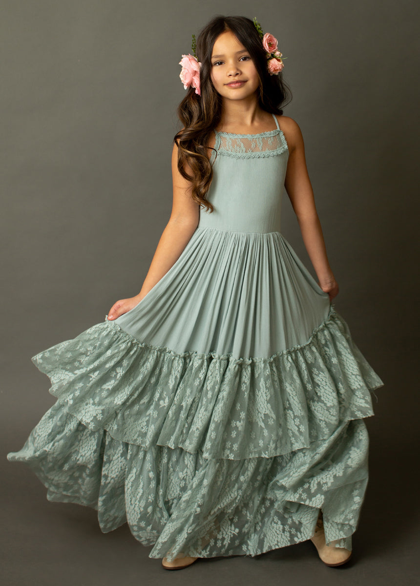 Elegant Catrin Dress in Seaglass Color - Perfect for Summer Weddings & Beach Vacations
