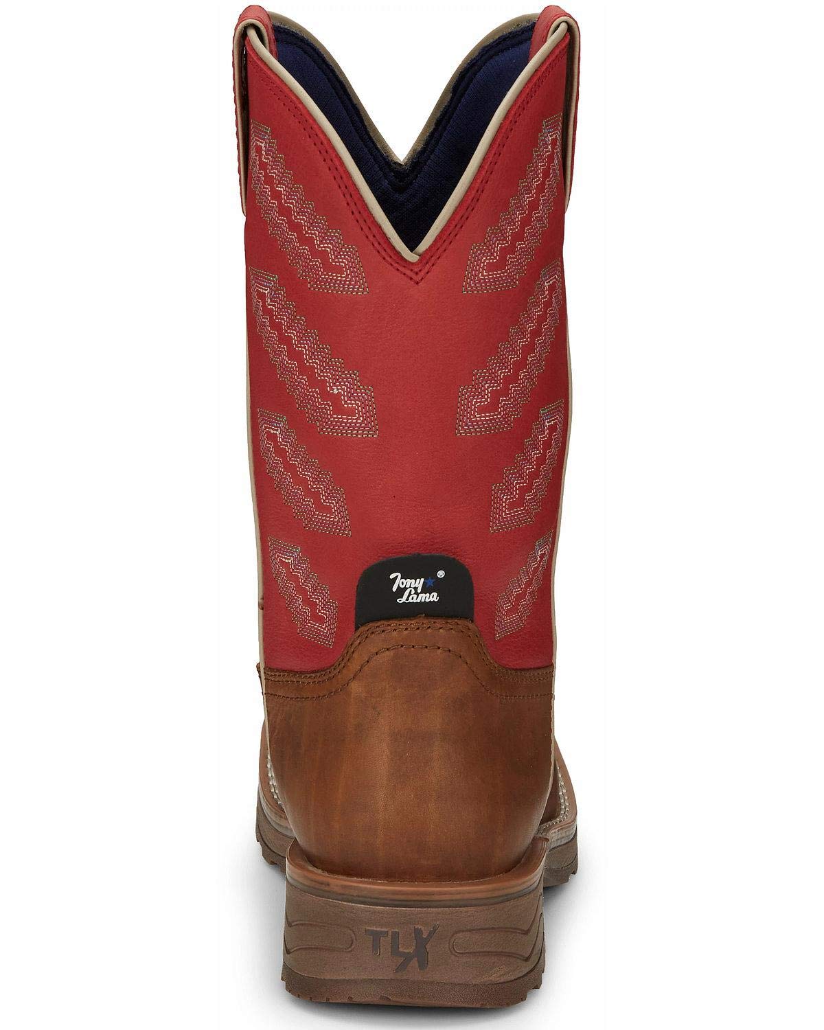 Tony Lama Men's Energy Waterproof Western Work Boot with Composite Toe - Tw3400 | Durable Safety Boots for Construction, Ranch Work & Outdoor Activities