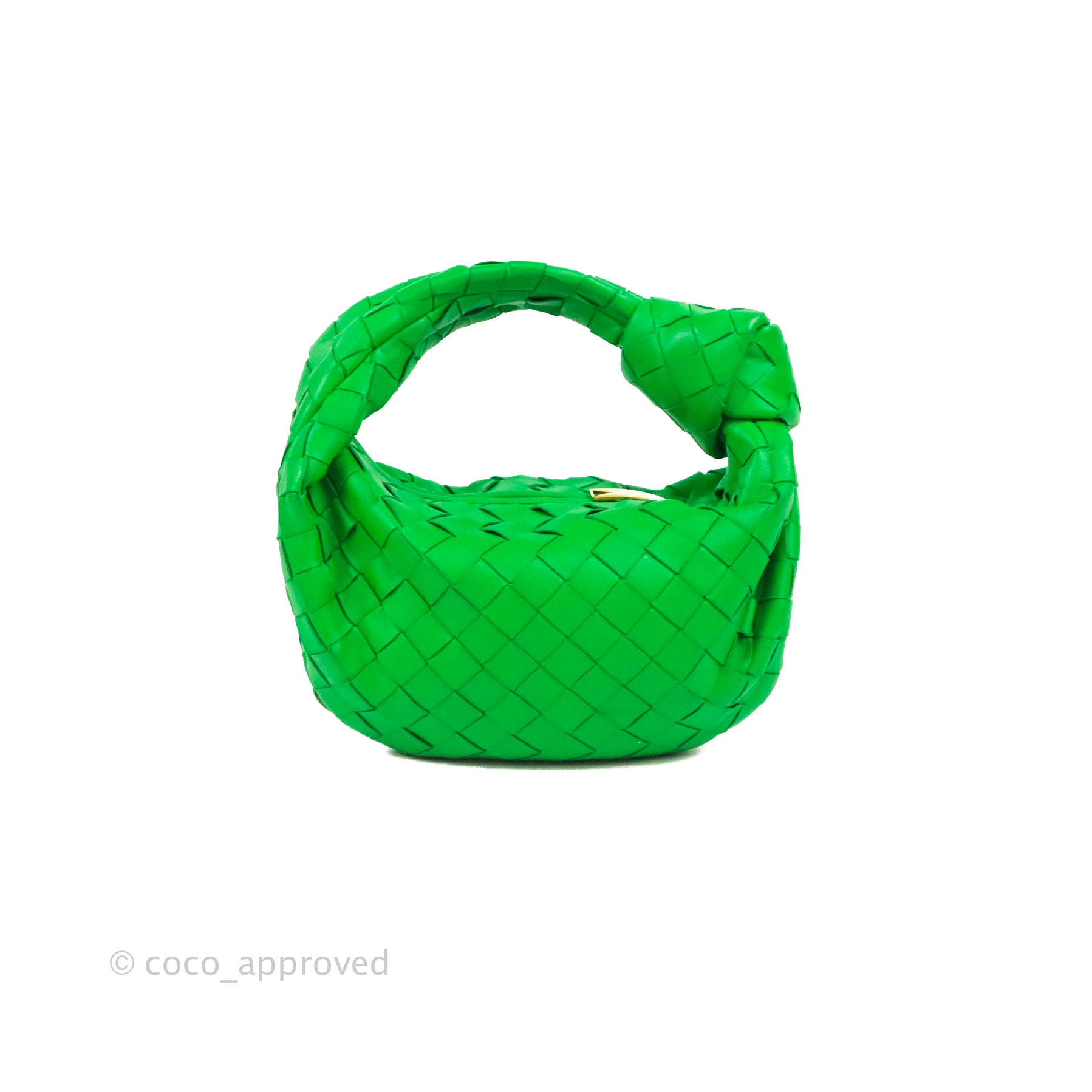 Bottega Veneta Mini Jodie Bag in Green Intrecciato Lambskin Leather - Perfect for Everyday Use, Date Nights & Special Occasions