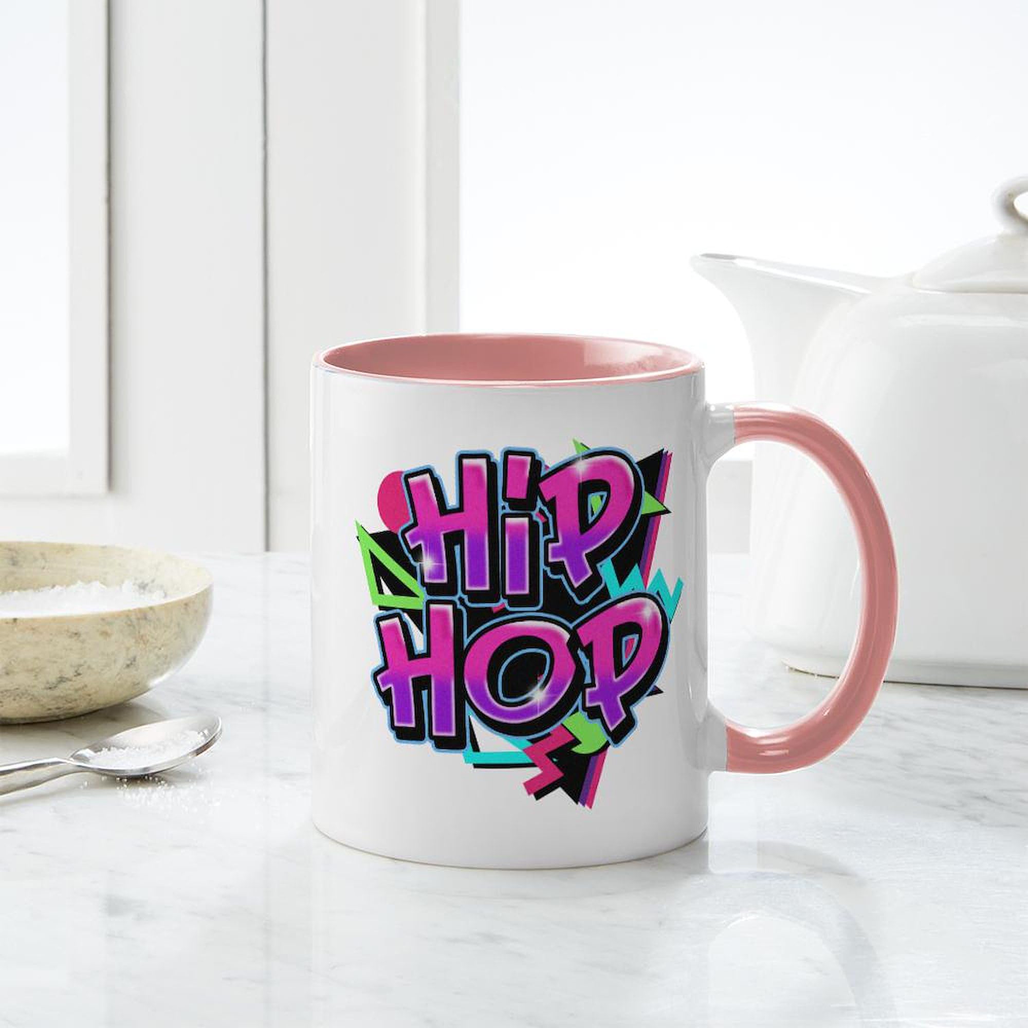 Hip Hop Themed 11 oz (325 ml) Ceramic Coffee Mug - Perfect for Music Lovers & Gift Giving - Ideal for Home, Office, or Rap Enthusiasts