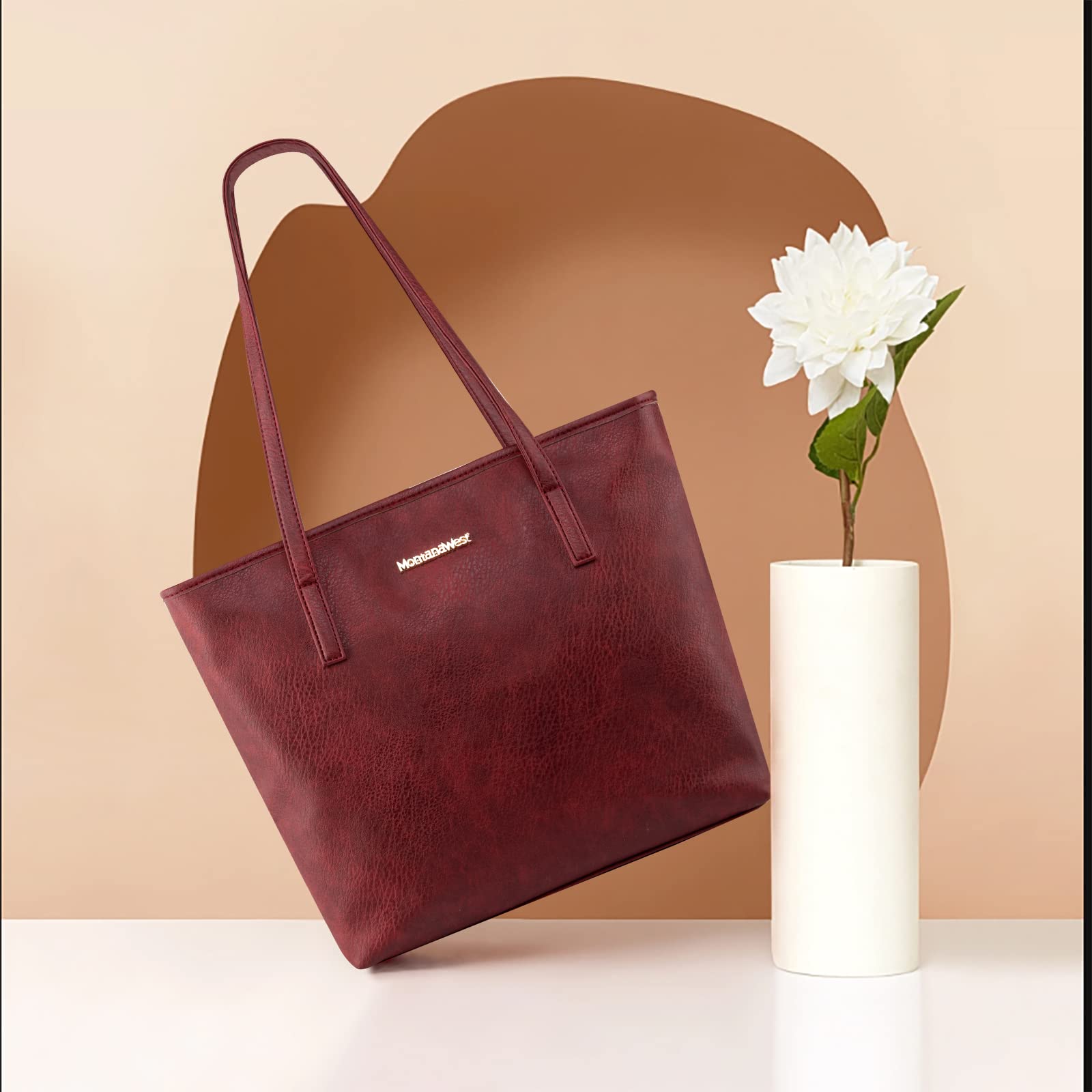 Montana West Vegan Leather Tote Bags for Women - Stylish Top Handle Shoulder Purses & Handbags | Perfect for Work, Travel & Everyday Use