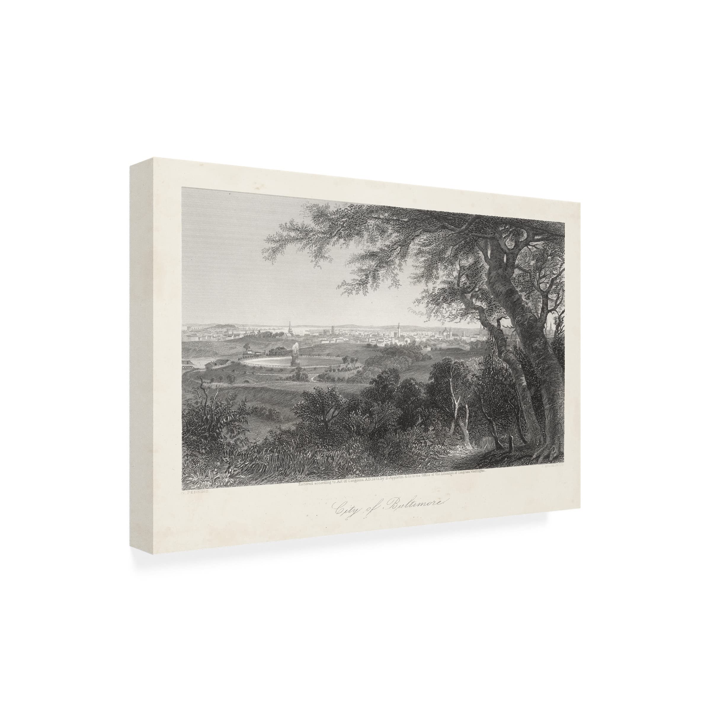 Trademark Fine Art 'City of Baltimore' Canvas Wall Art by William Cullen Bryant - Perfect for Home Decor, Office & Living Room