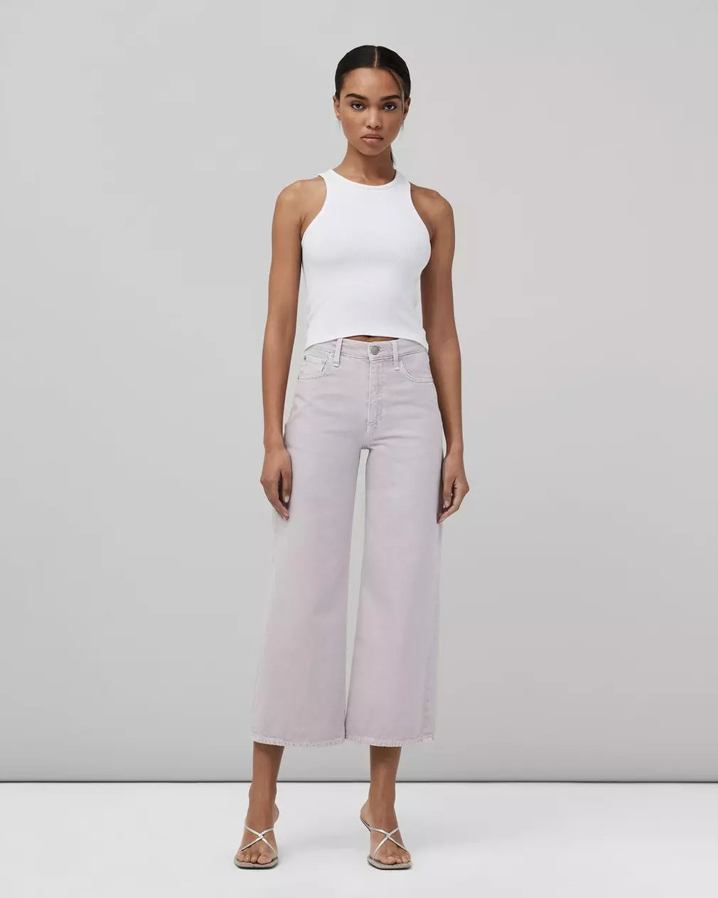 Andi High Rise Wide Leg Pants - Lavender Color for Women | Comfortable & Stylish Casual Wear for Office, Travel & Everyday Outfits