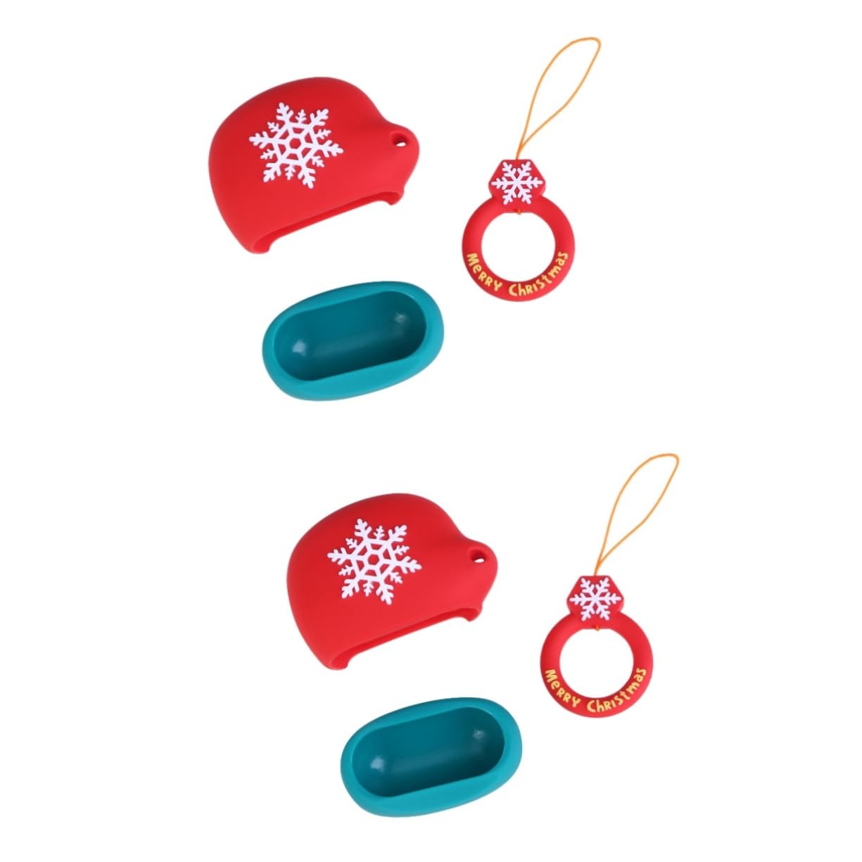 Angoily 2-Pack Snowflake Design AirPods Case Cover - Protective Hard Shell for Apple AirPods 1/2/3 Pro - Perfect for Hiking, Biking, Travel & Outdoor Activities