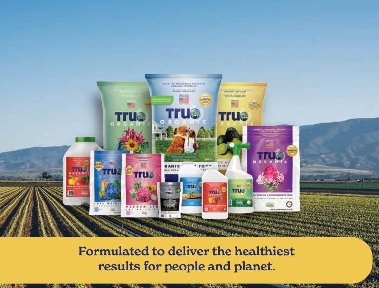 True Organic Herb & Leafy Greens Plant Food - 4lb Organic Fertilizer for Lush Herbs & Vegetables - Covers 70 Sq.Ft - Perfect for Indoor Herb Gardens & Outdoor Vegetable Patches