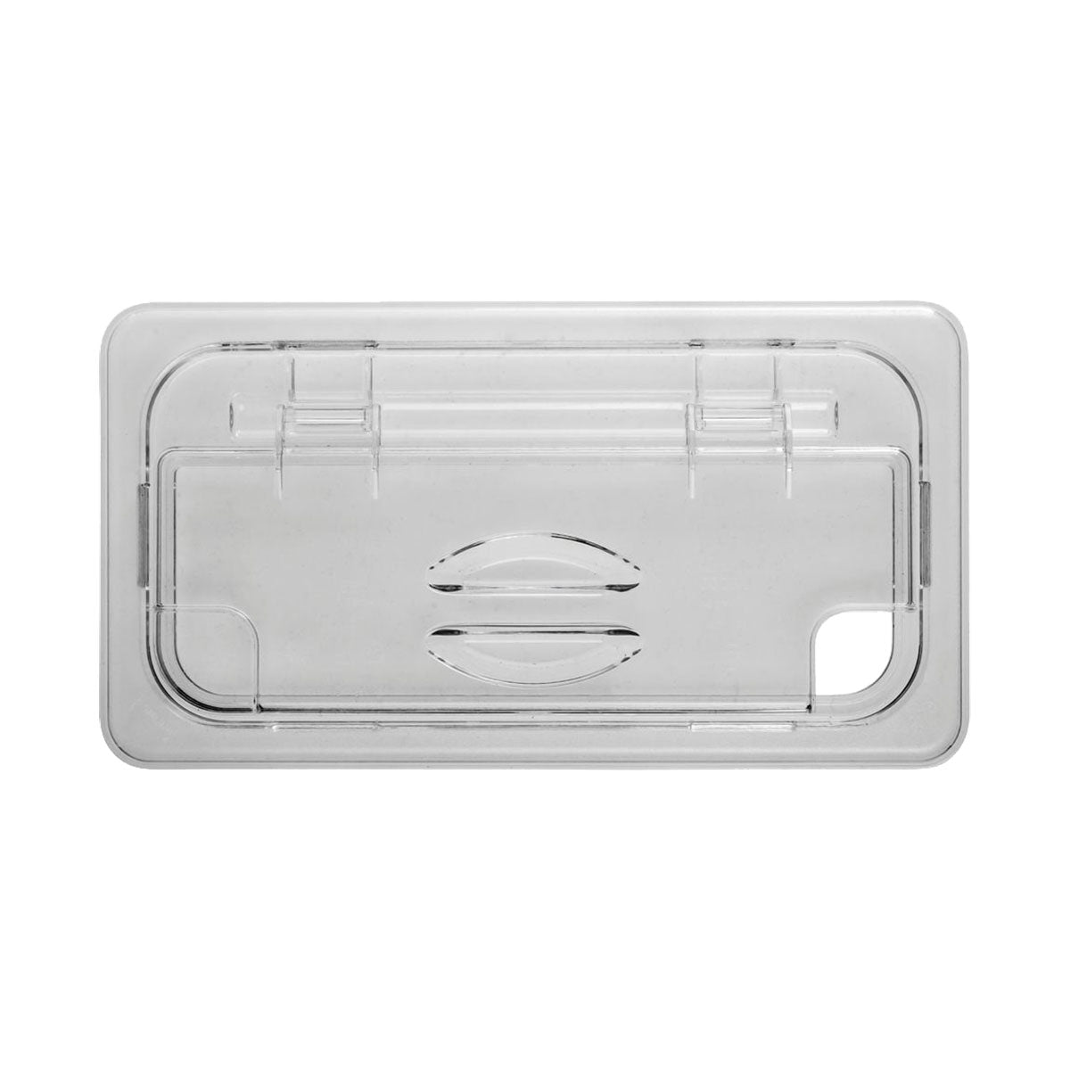 Cambro 30CWLN135 Camwear 1/3 Size Clear Notched Food Pan with Flip Lid - Durable Commercial Food Storage Container for Restaurants, Catering & Food Service
